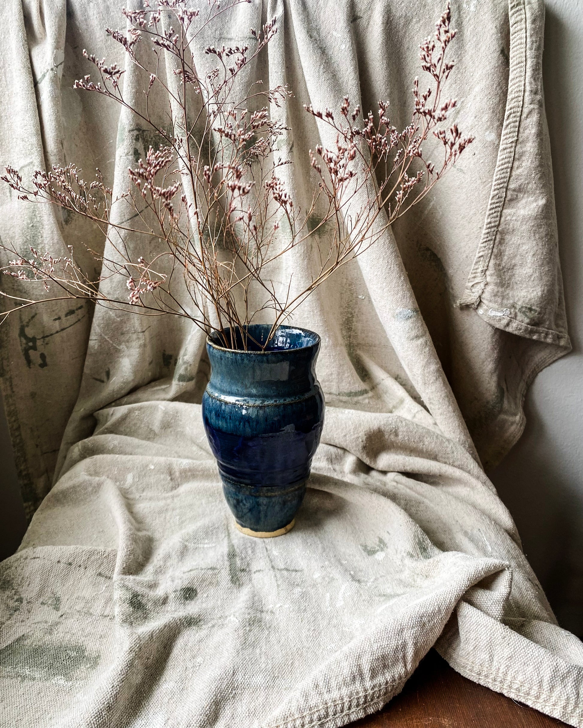 Studio Pottery Blue Vase
