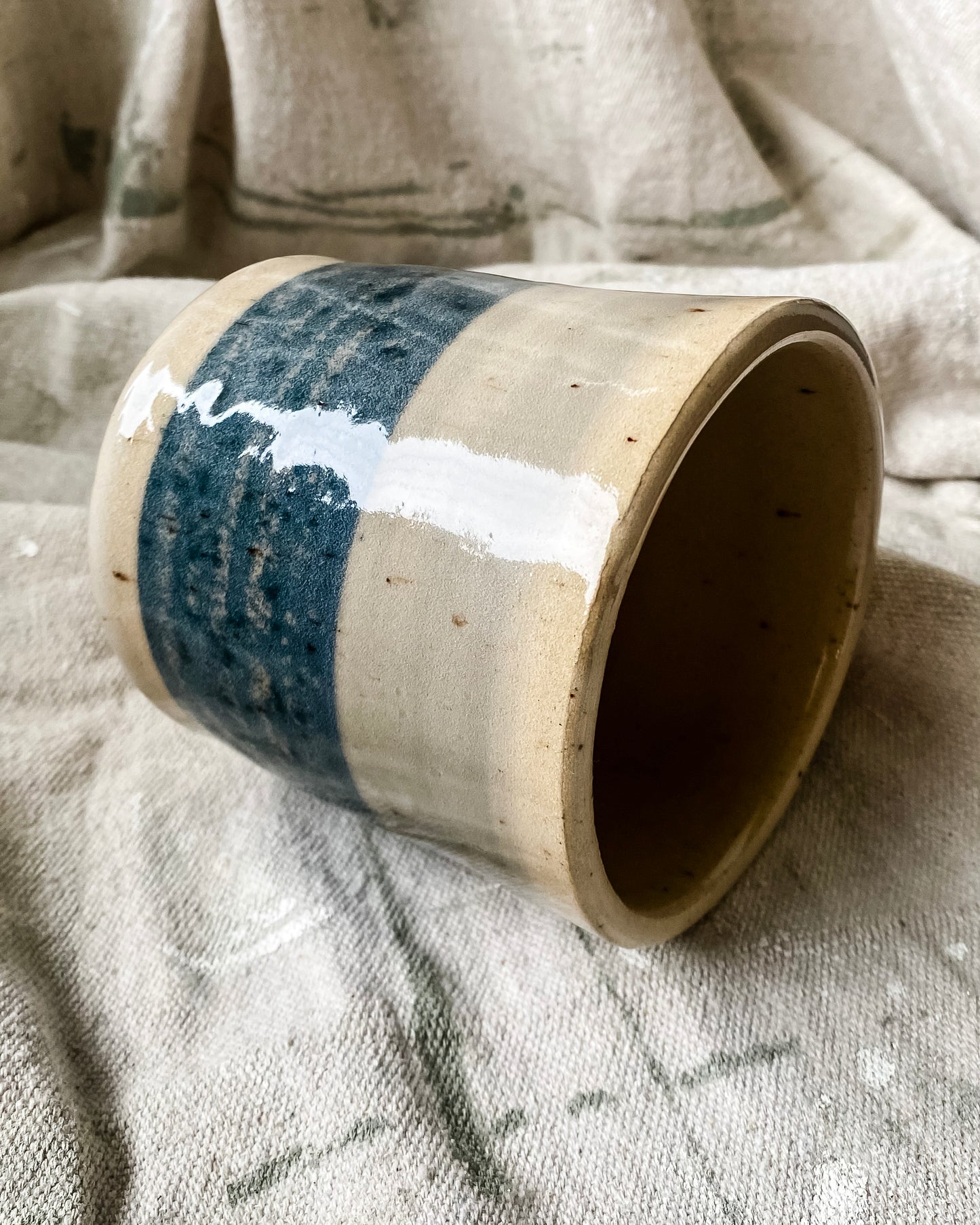 Blue Colorblock Crock