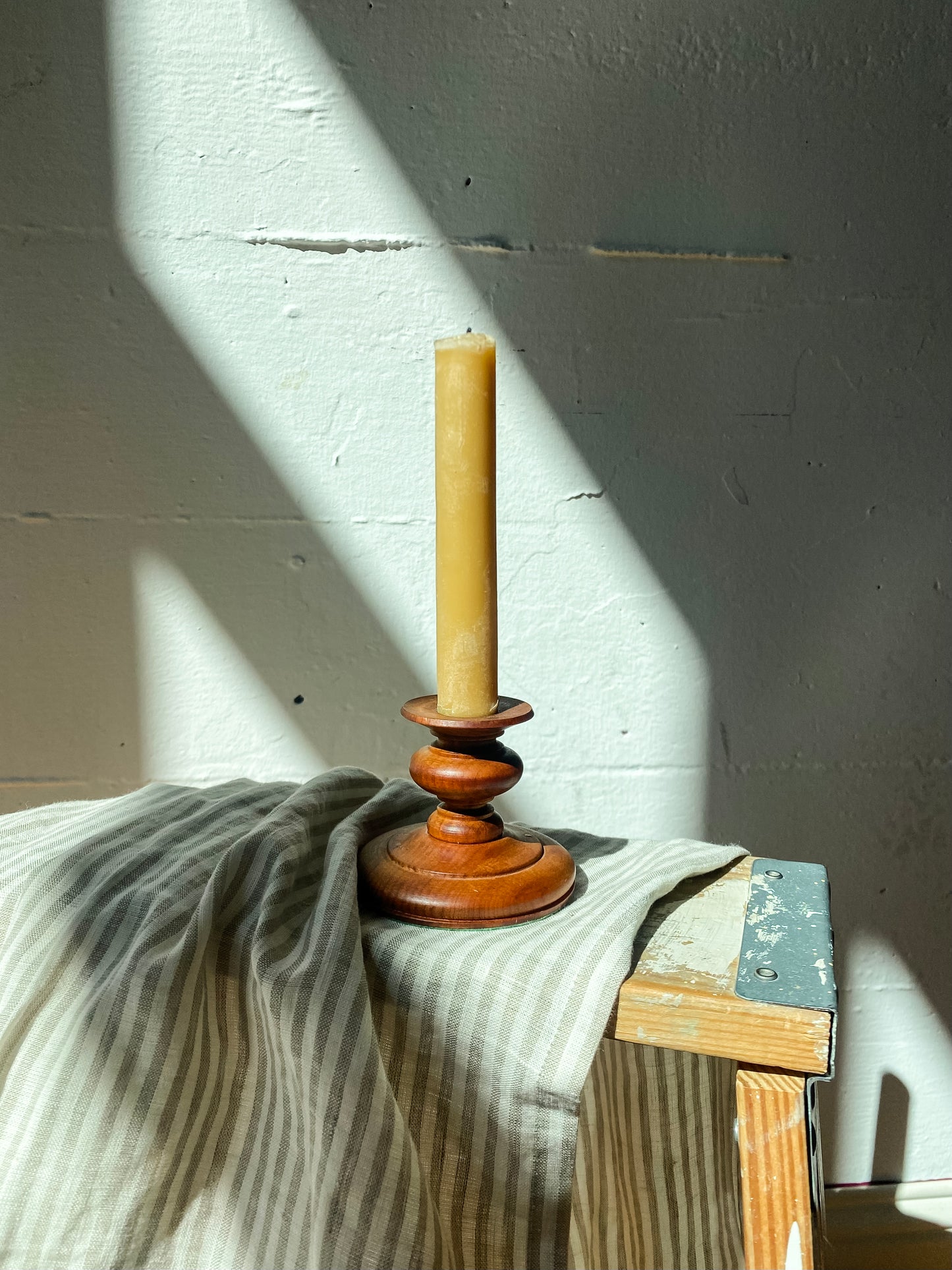 Turned Wood Candlestick from New Zealand