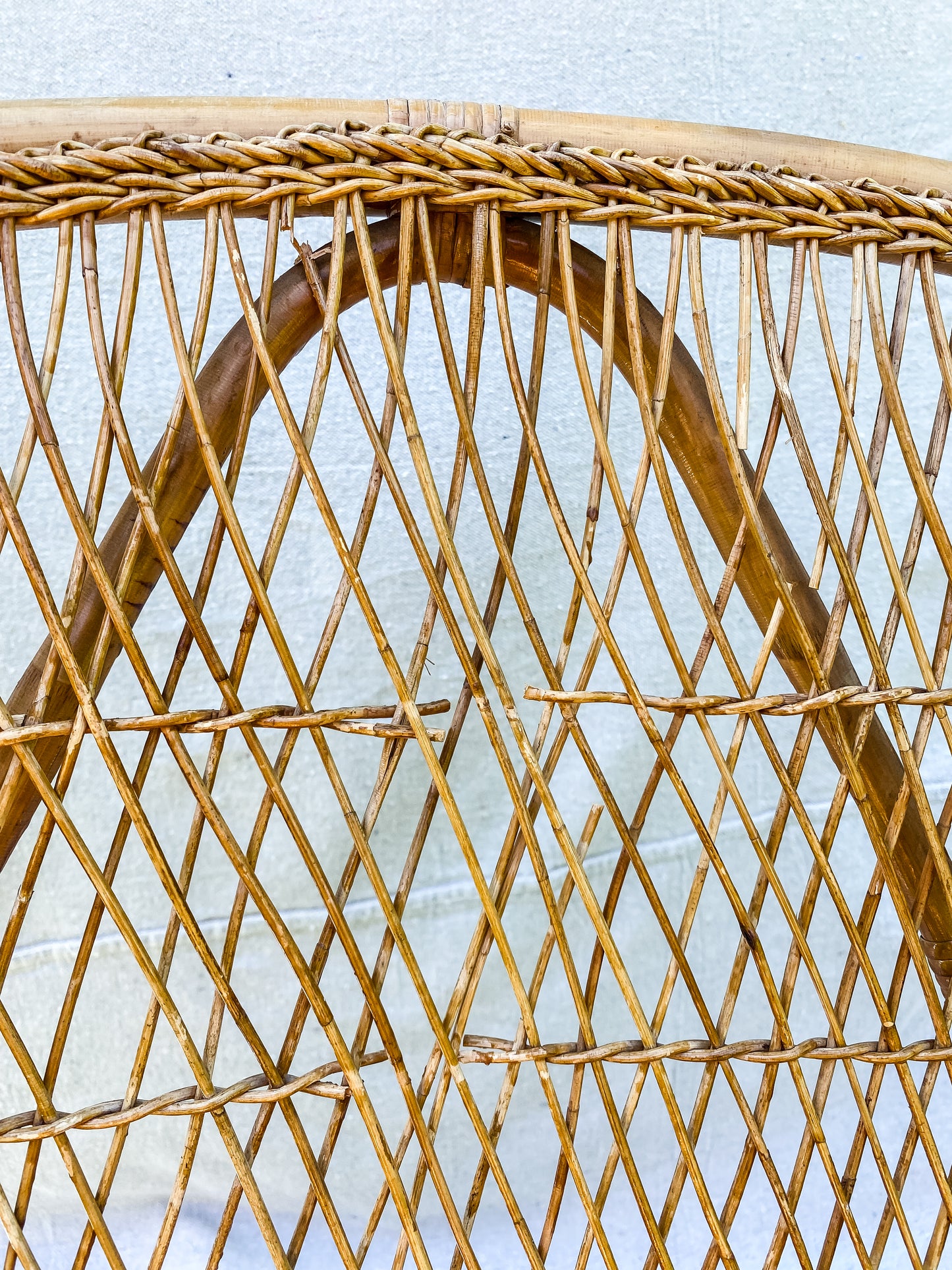1950s Rattan Wicker Armchair (2)