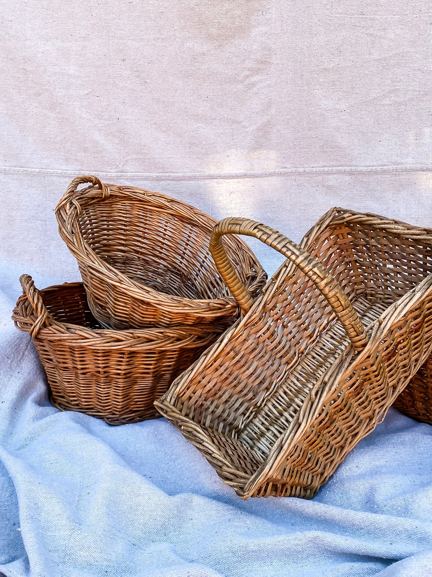 Rectangular Basket with Handle, c. 1960s