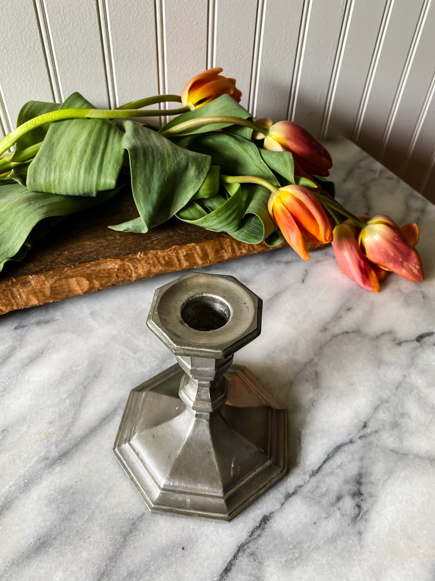 Pewter Octette Candlestick