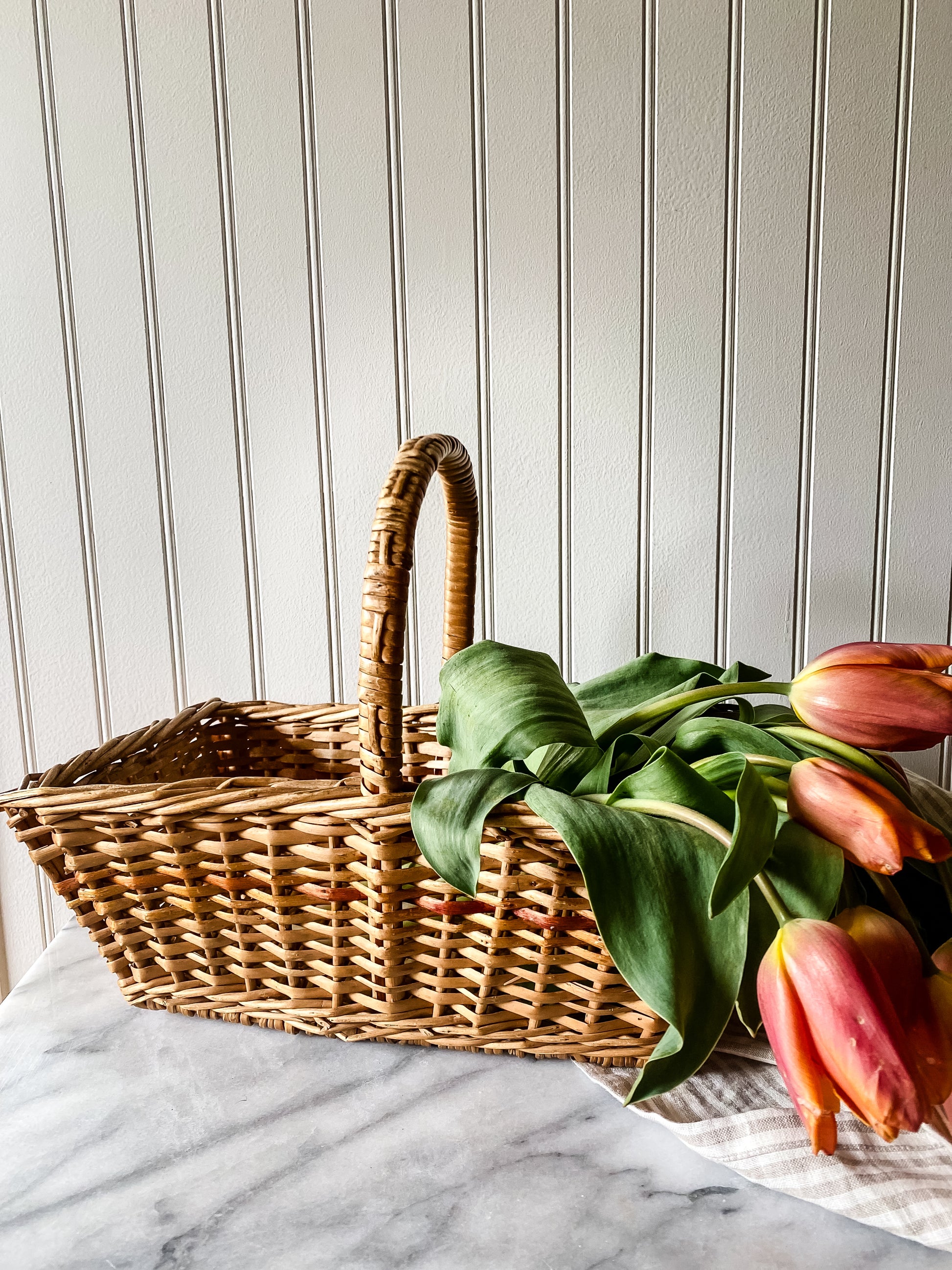 Rectangular Basket with Handle, c. 1960s
