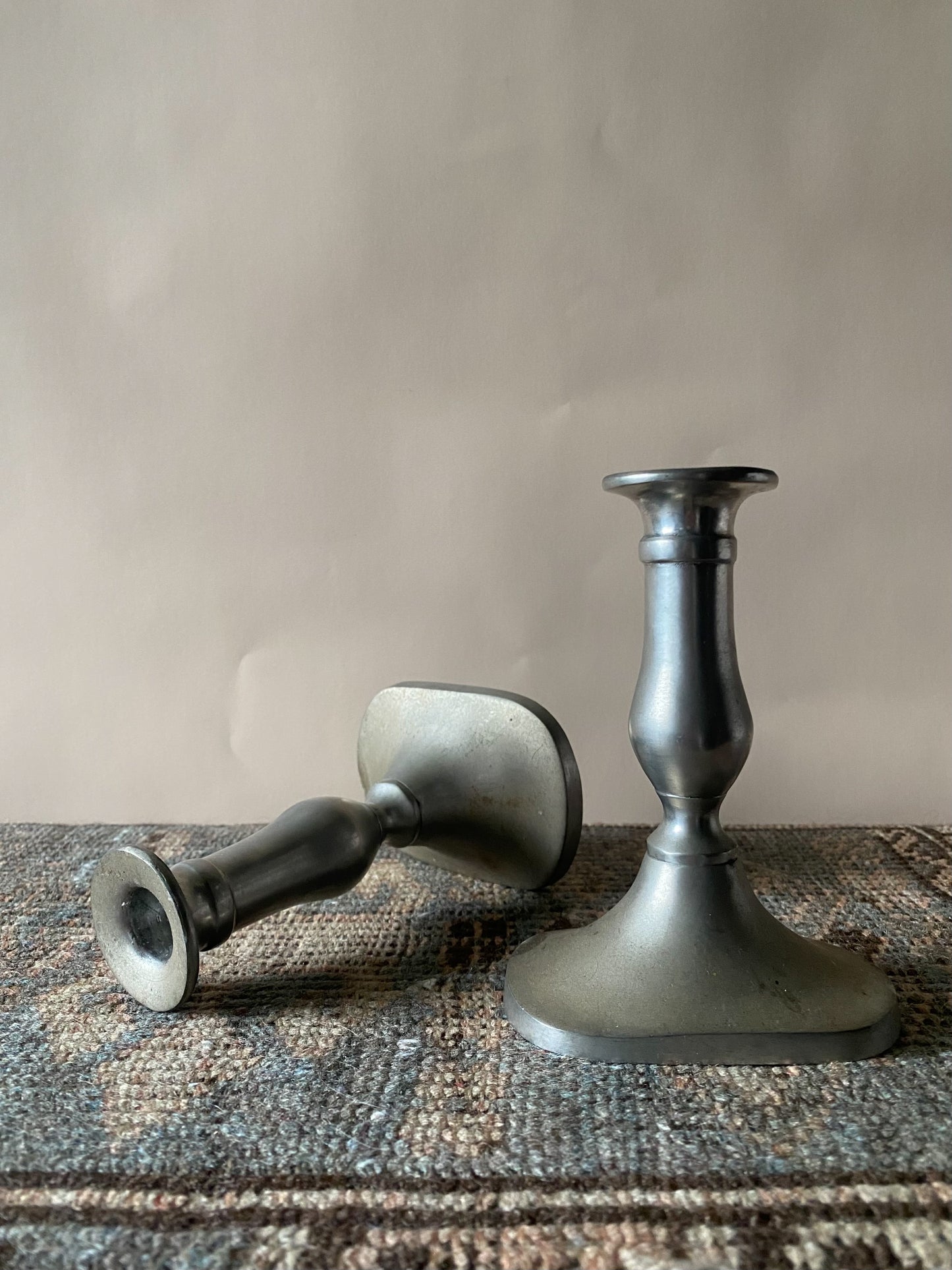 Williamsburg Stieff Pewter Candlestick Pair