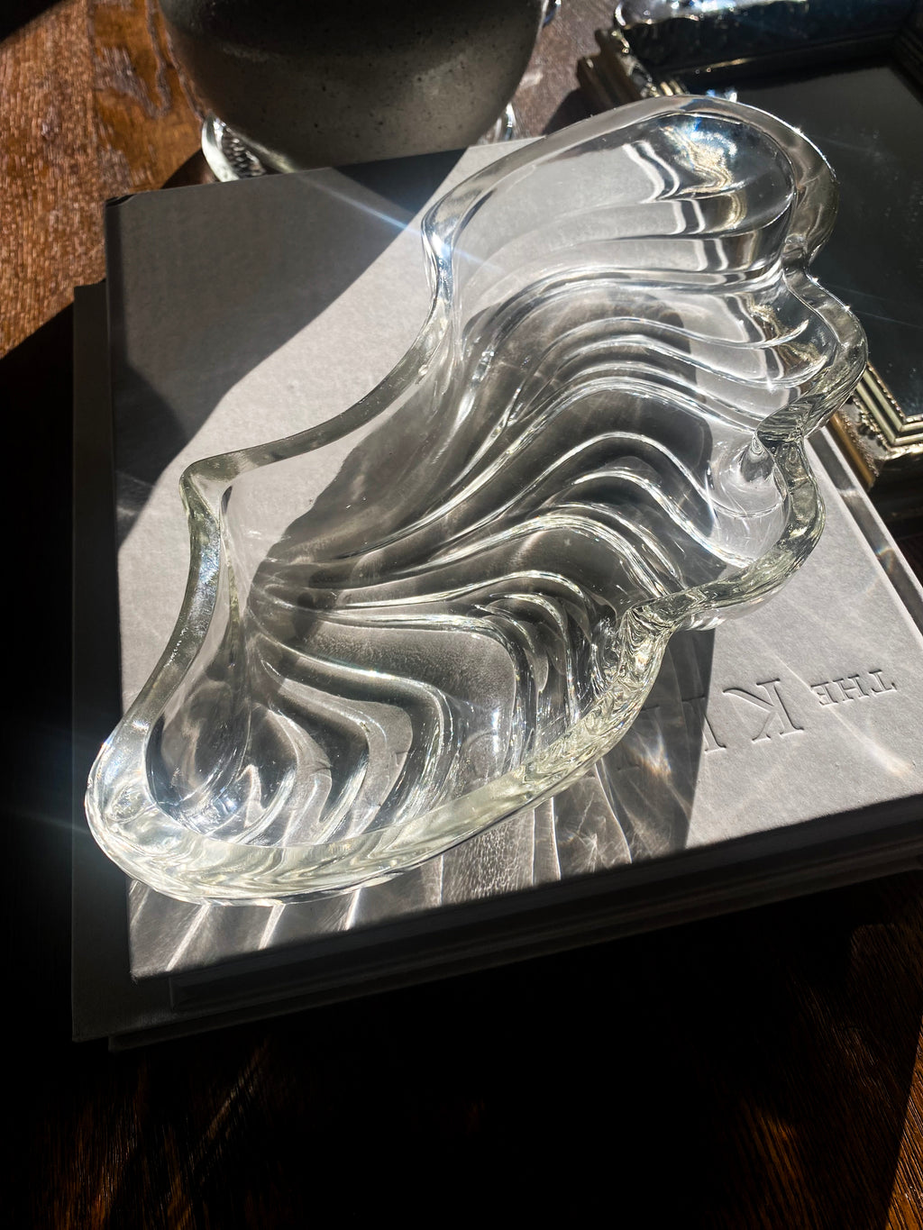 Glass Scalloped Catchall Dish