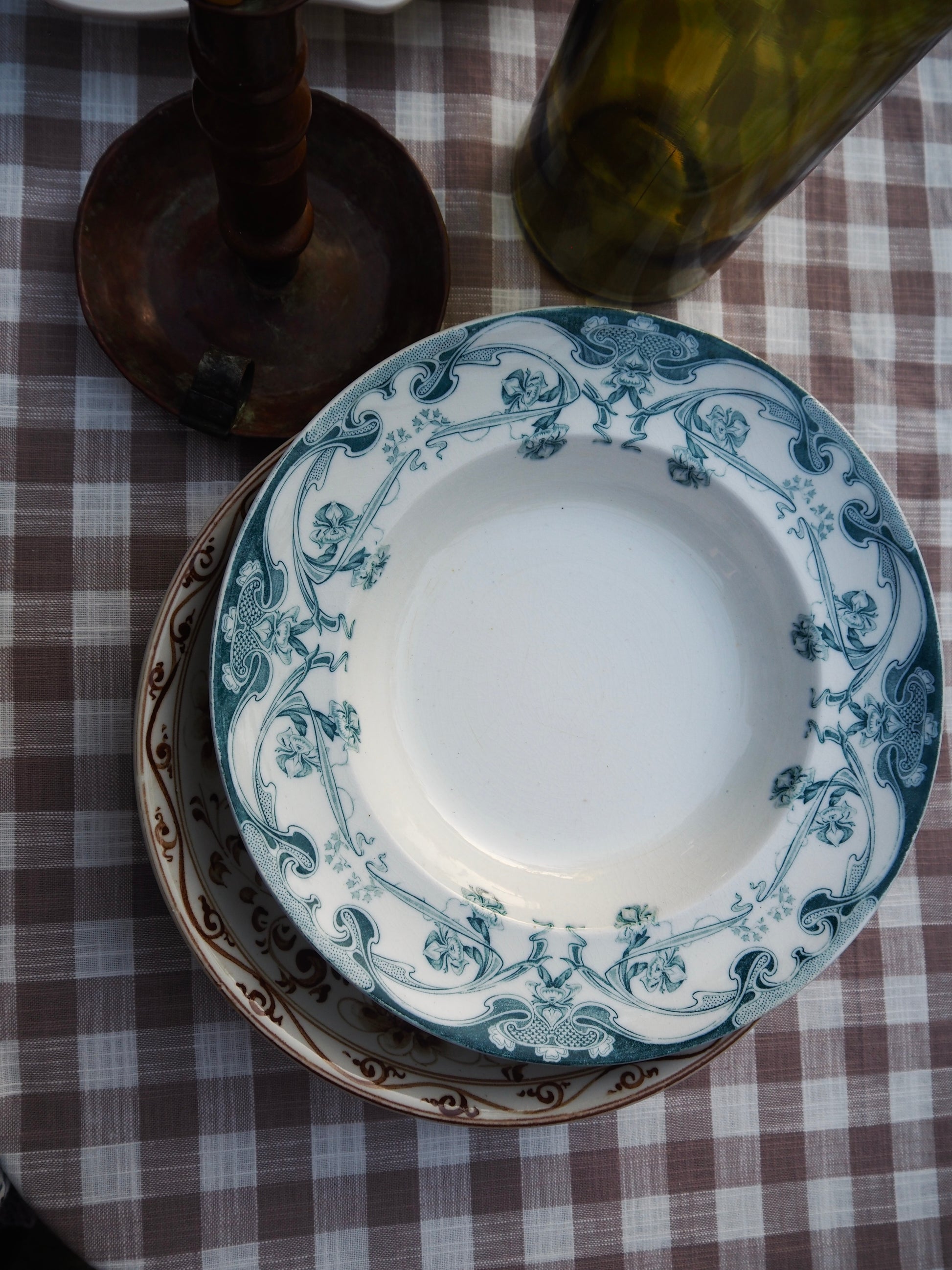 Staffordshire Burslem England Iris Soup Bowl