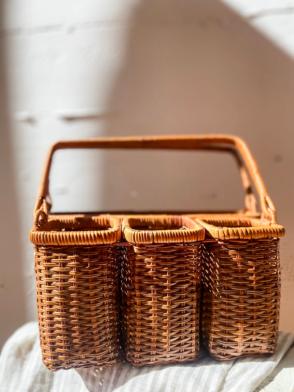 Rattan Flatware Basket