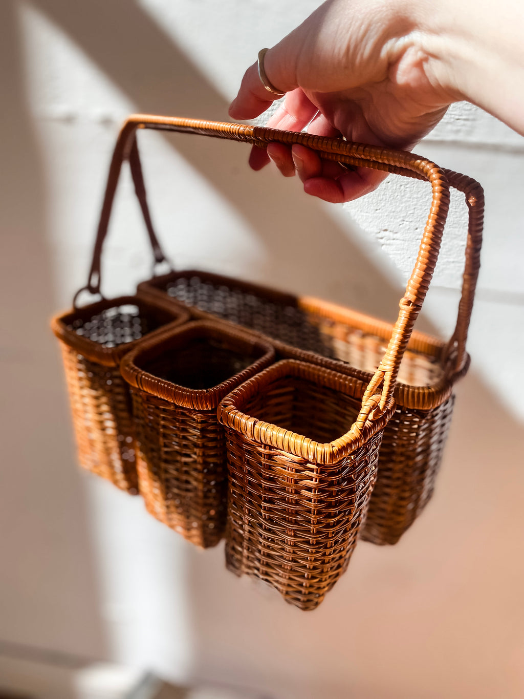 Rattan Flatware Basket