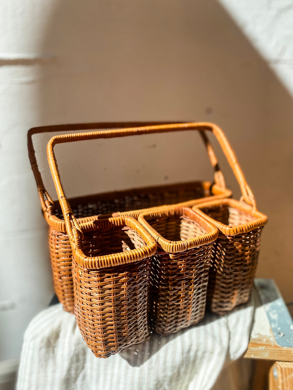 Rattan Flatware Basket