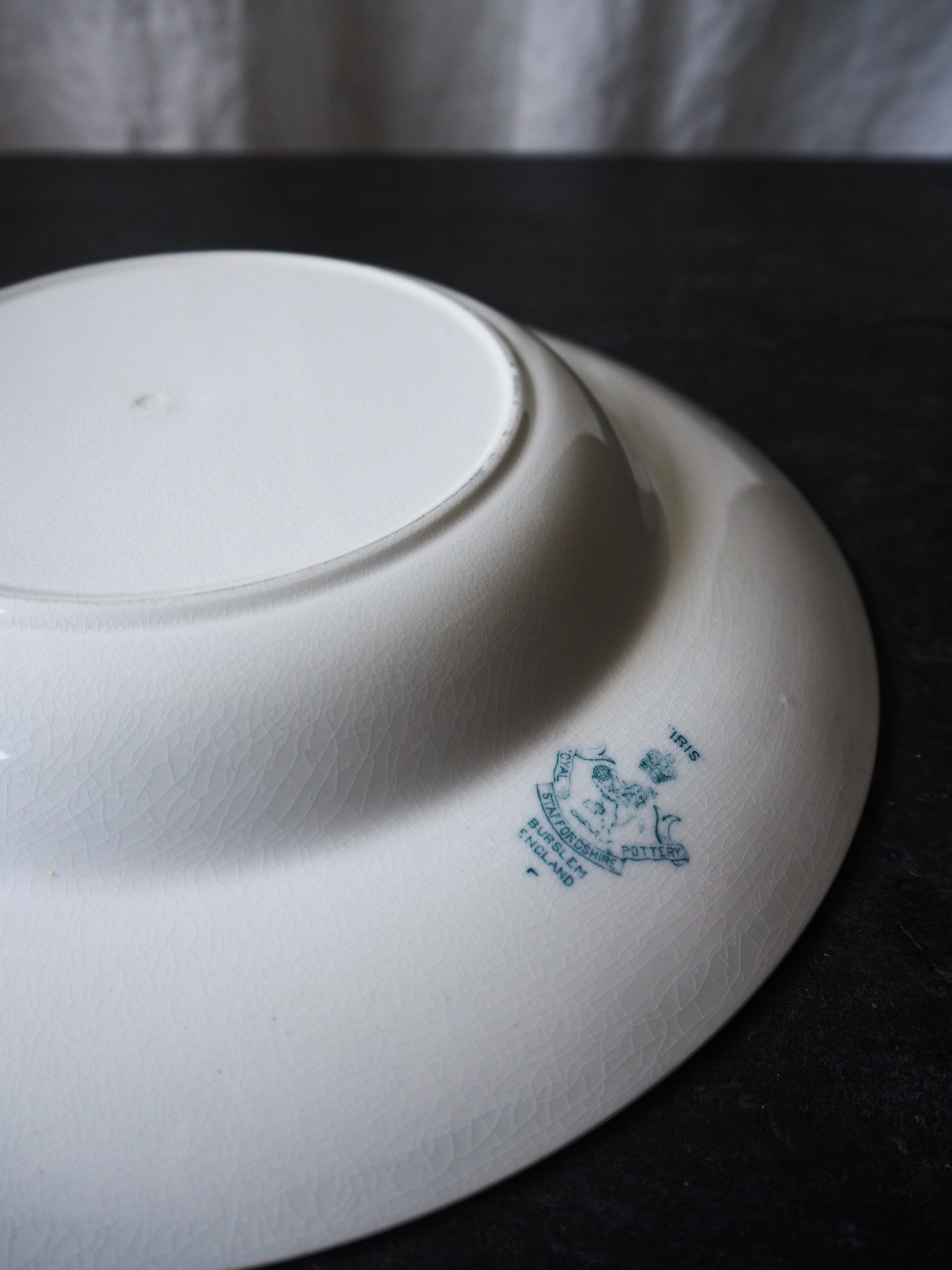 Staffordshire Burslem England Iris Soup Bowl