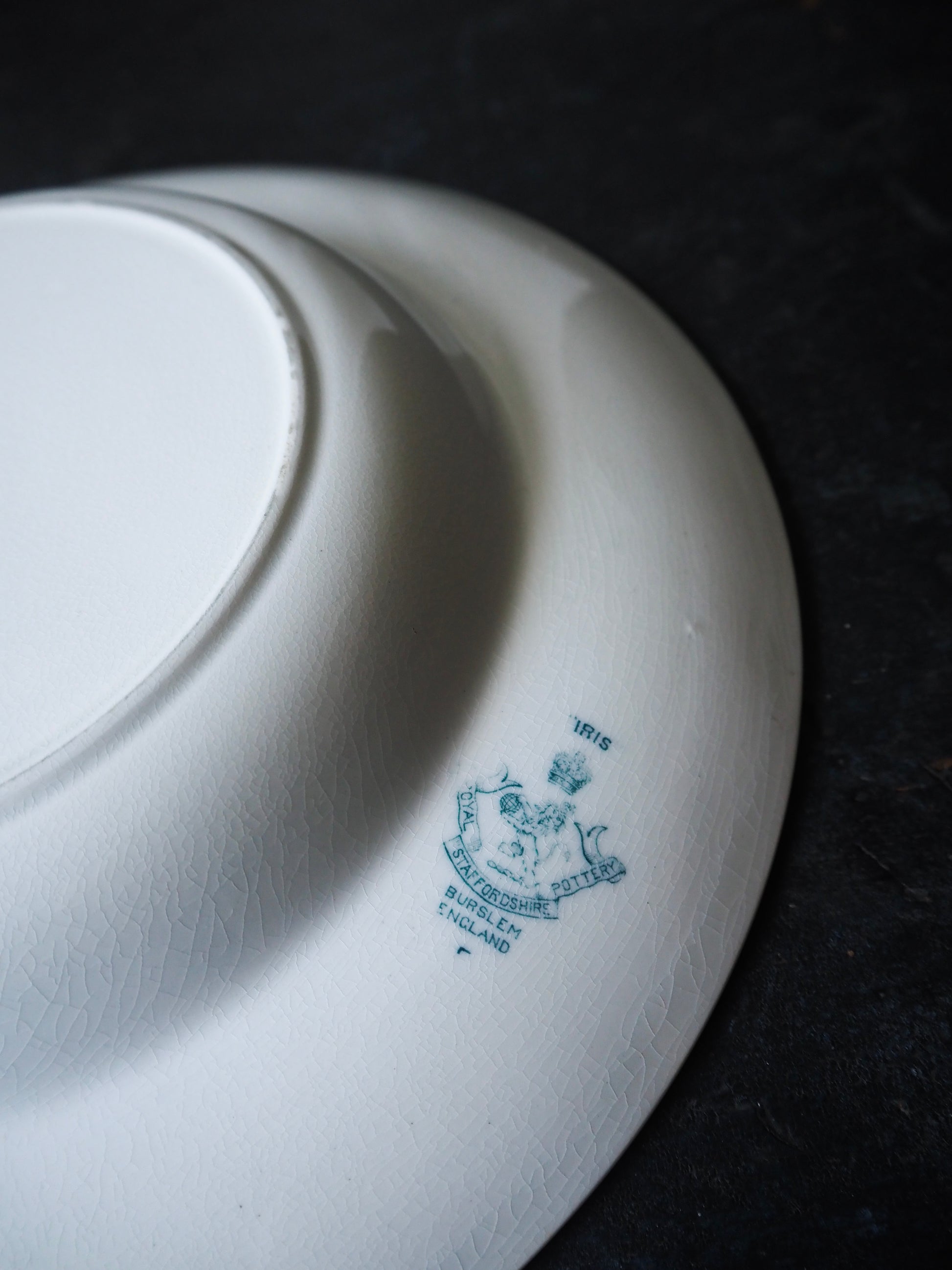 Staffordshire Burslem England Iris Soup Bowl