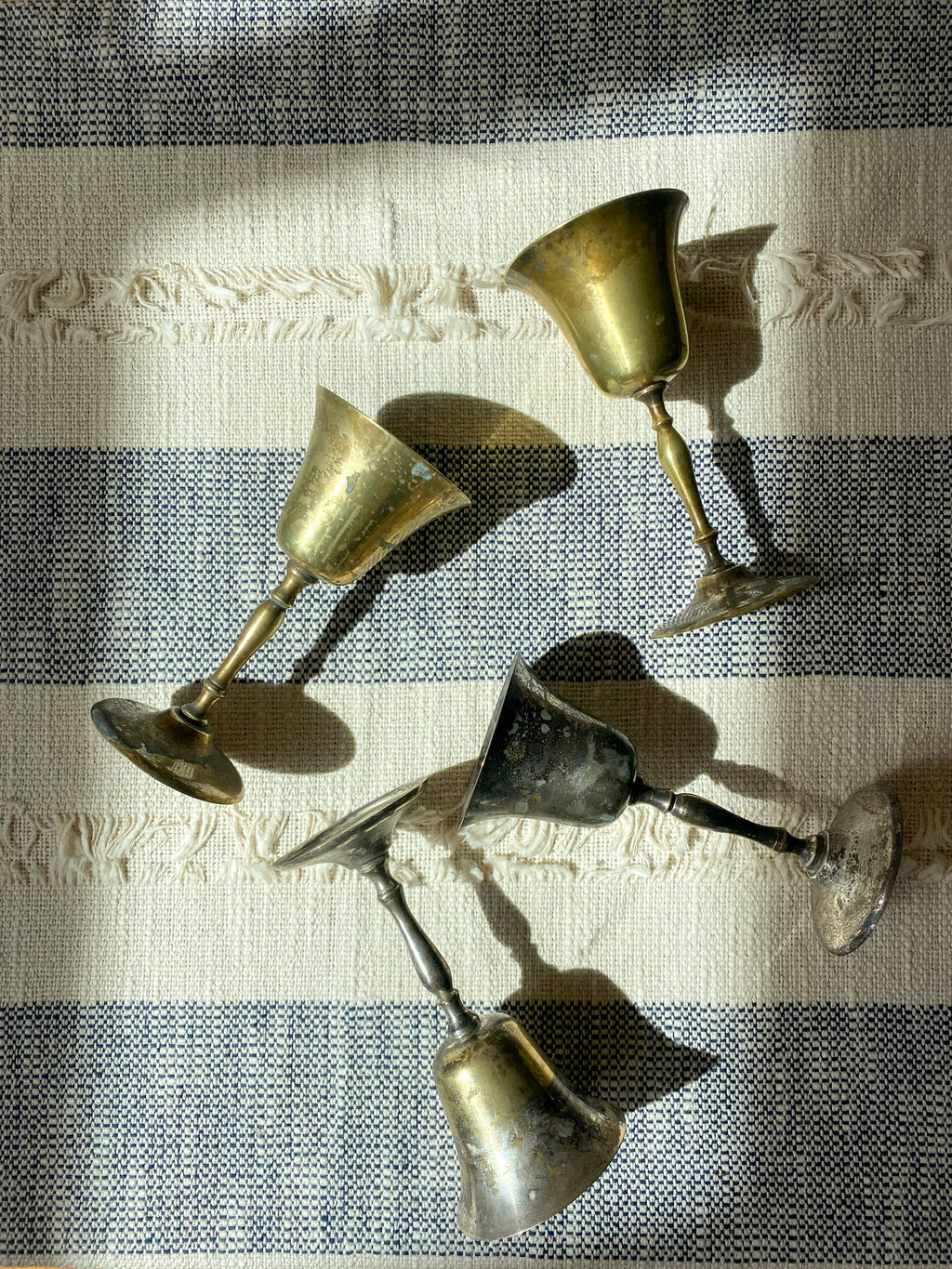 Brass Plated Chalices, set of four