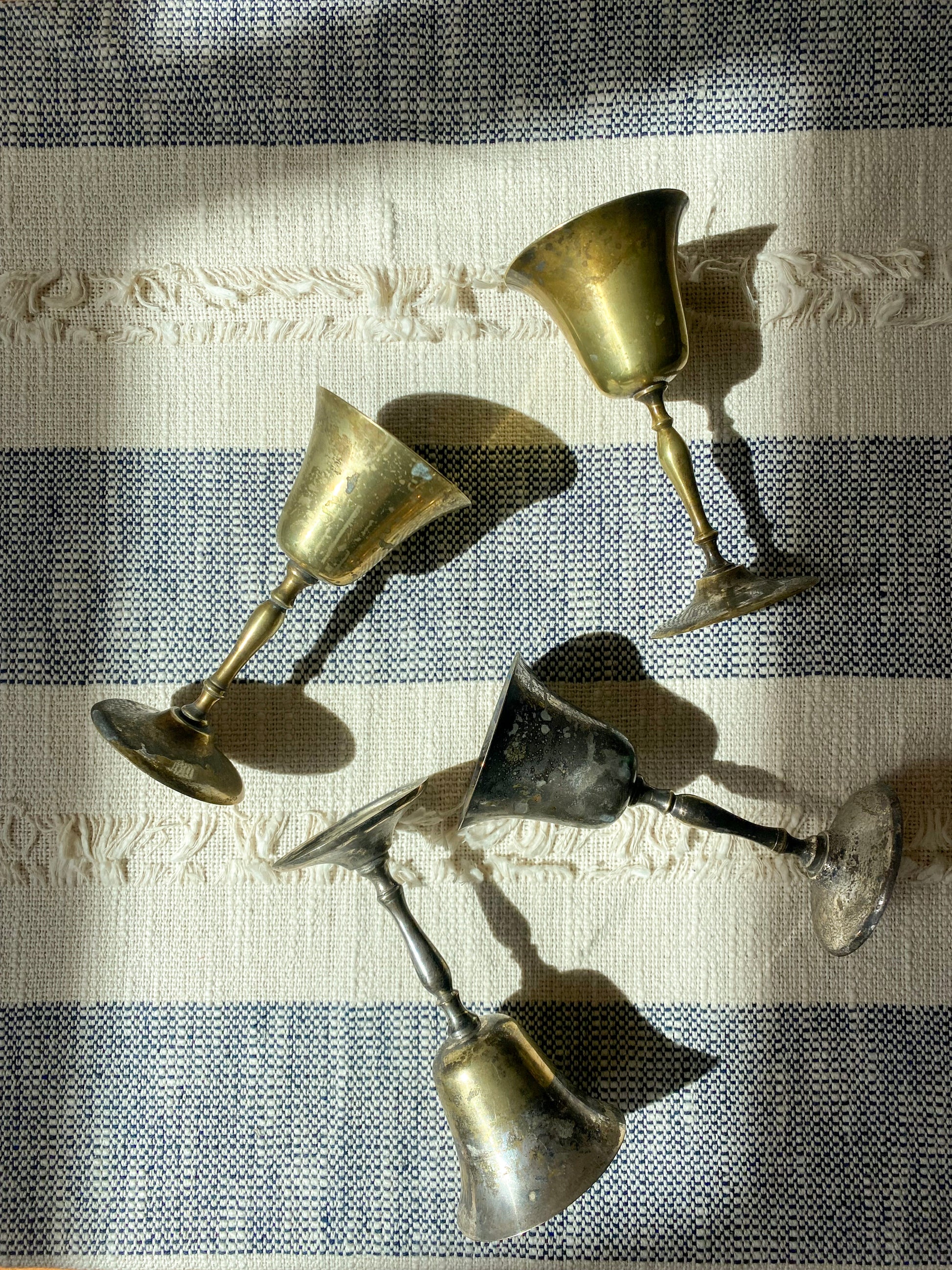 Brass Plated Chalices, set of four