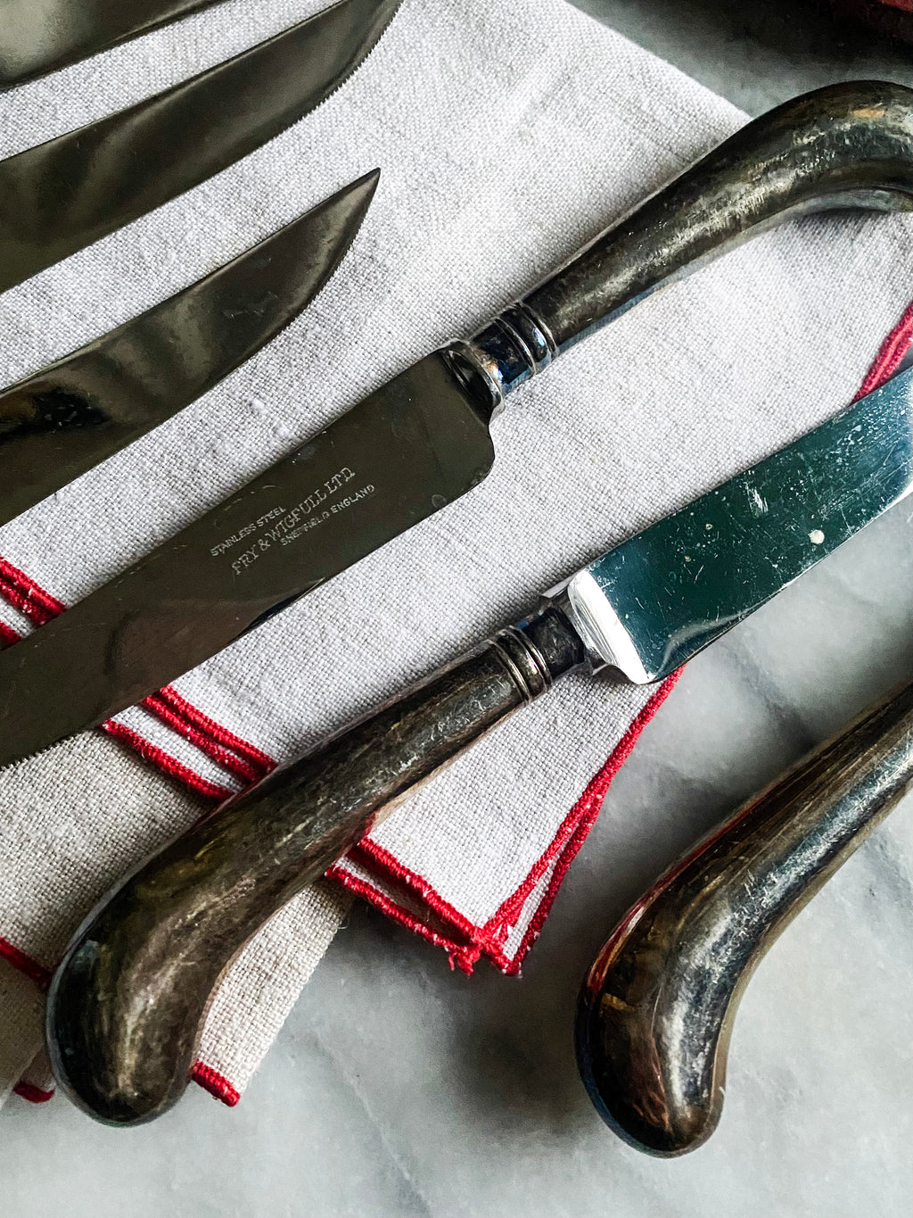 Fry and Wigfull Sheffield Steel Knives, set of 6