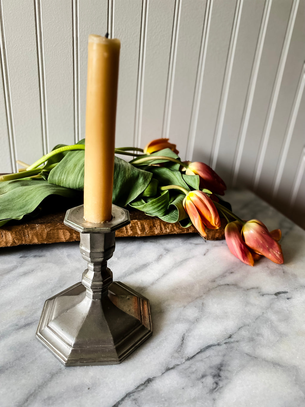 Pewter Octette Candlestick