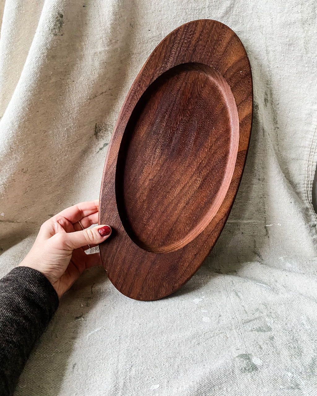 Midcentury Wood Serving Tray, Sweden