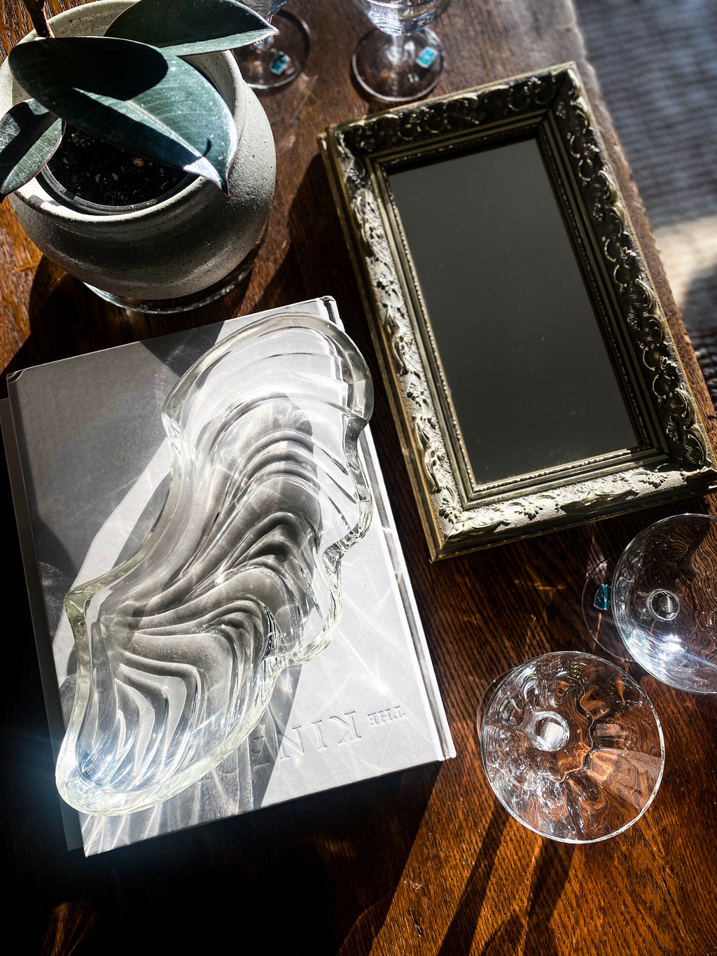 Glass Scalloped Catchall Dish