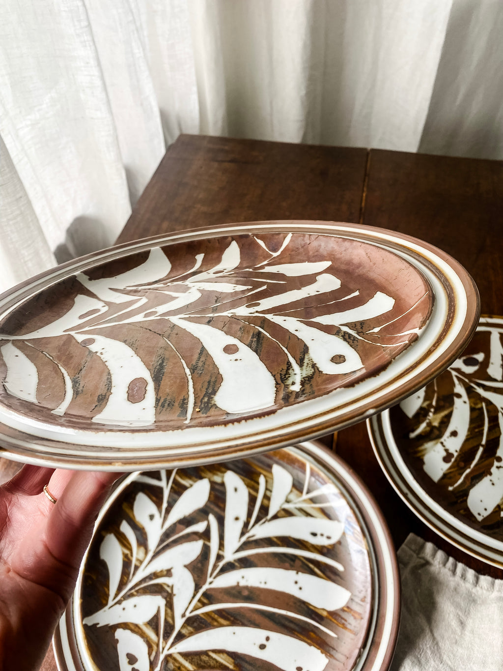 Independence Stoneware 1970s Taos Plates, set of four