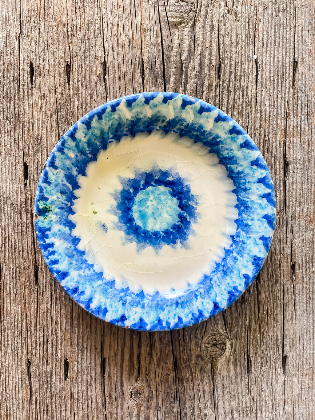 Antique Spongeware Dish