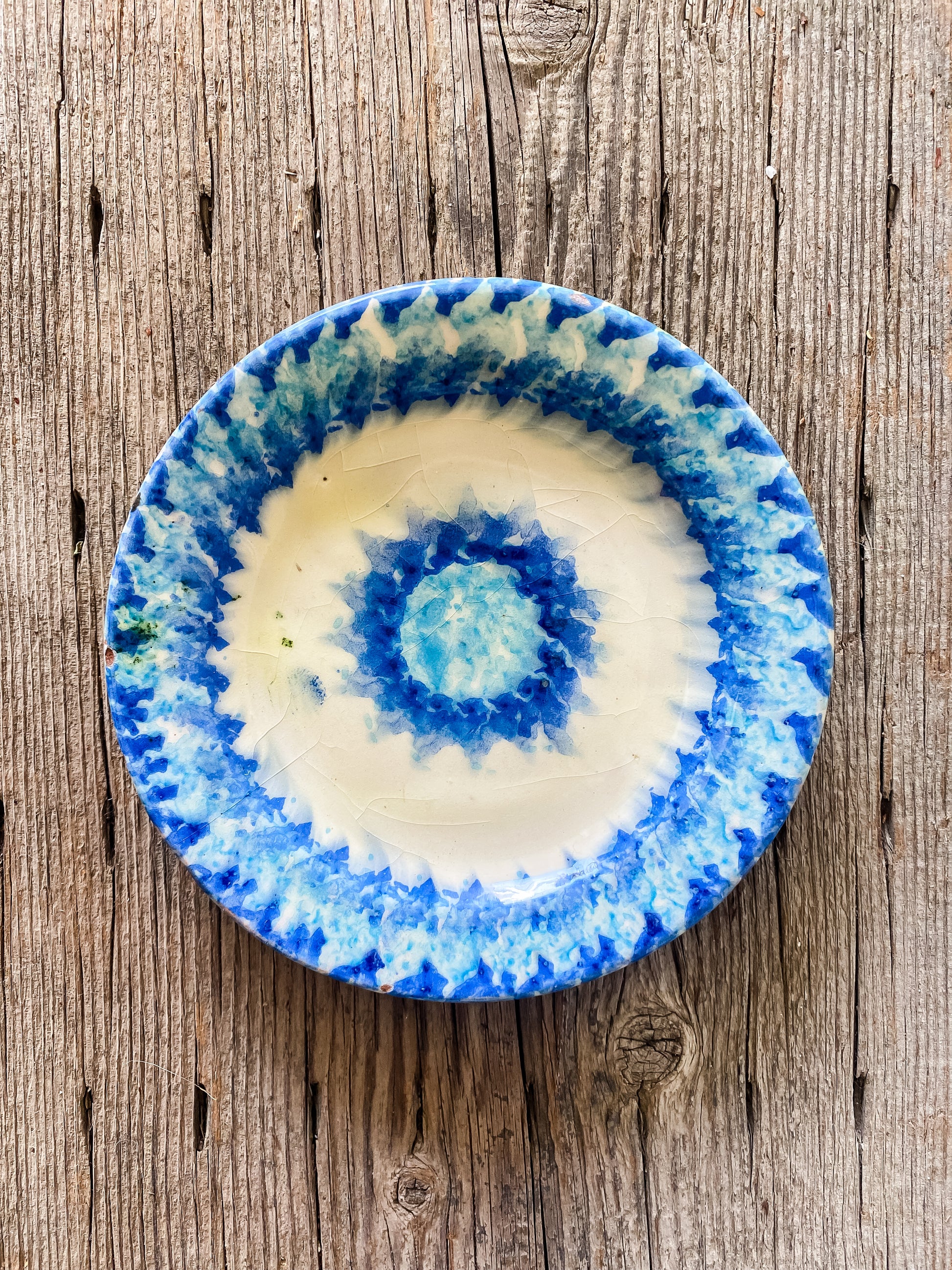 Antique Spongeware Dish
