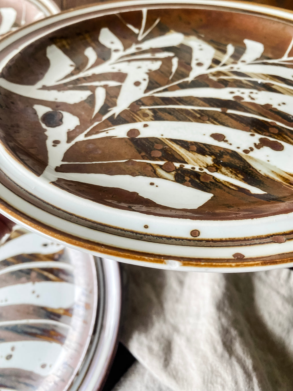 Independence Stoneware 1970s Taos Plates, set of four