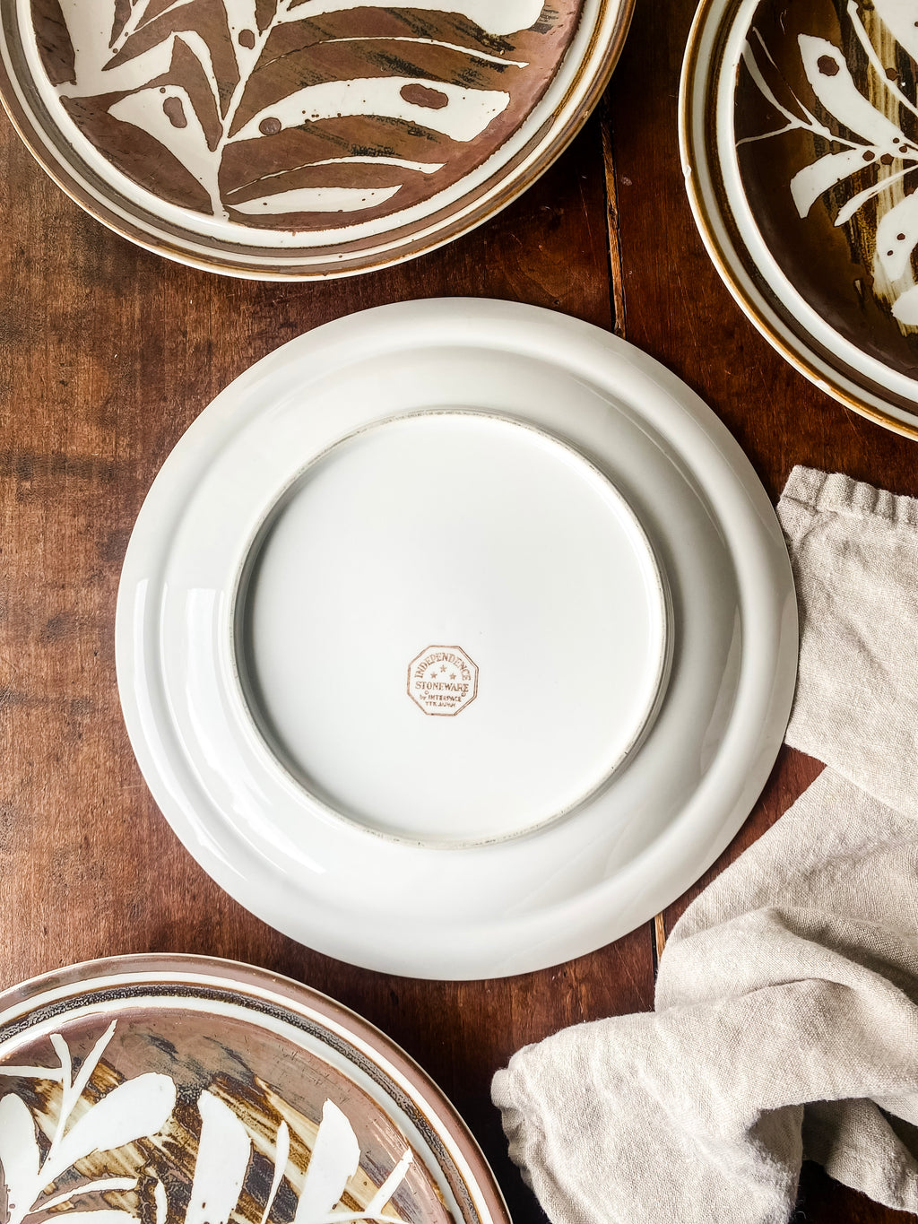 Independence Stoneware 1970s Taos Plates, set of four