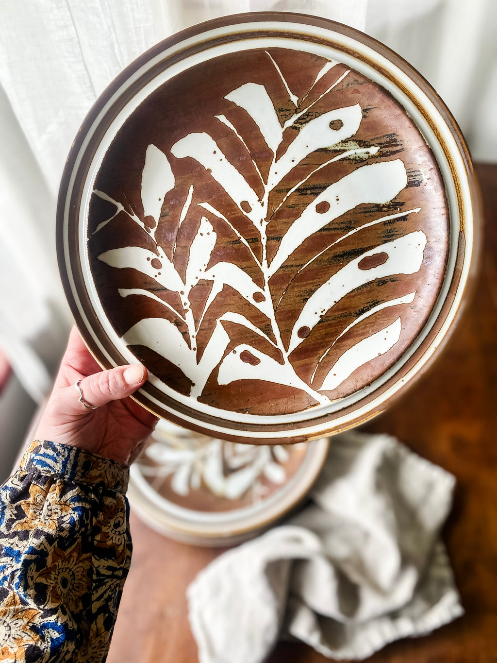 Independence Stoneware 1970s Taos Plates, set of four