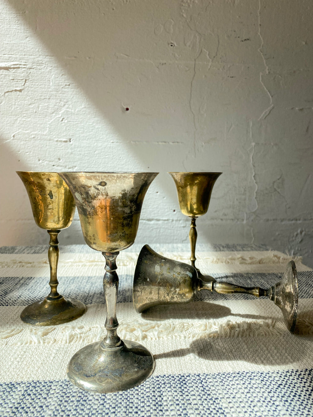 Brass Plated Chalices, set of four