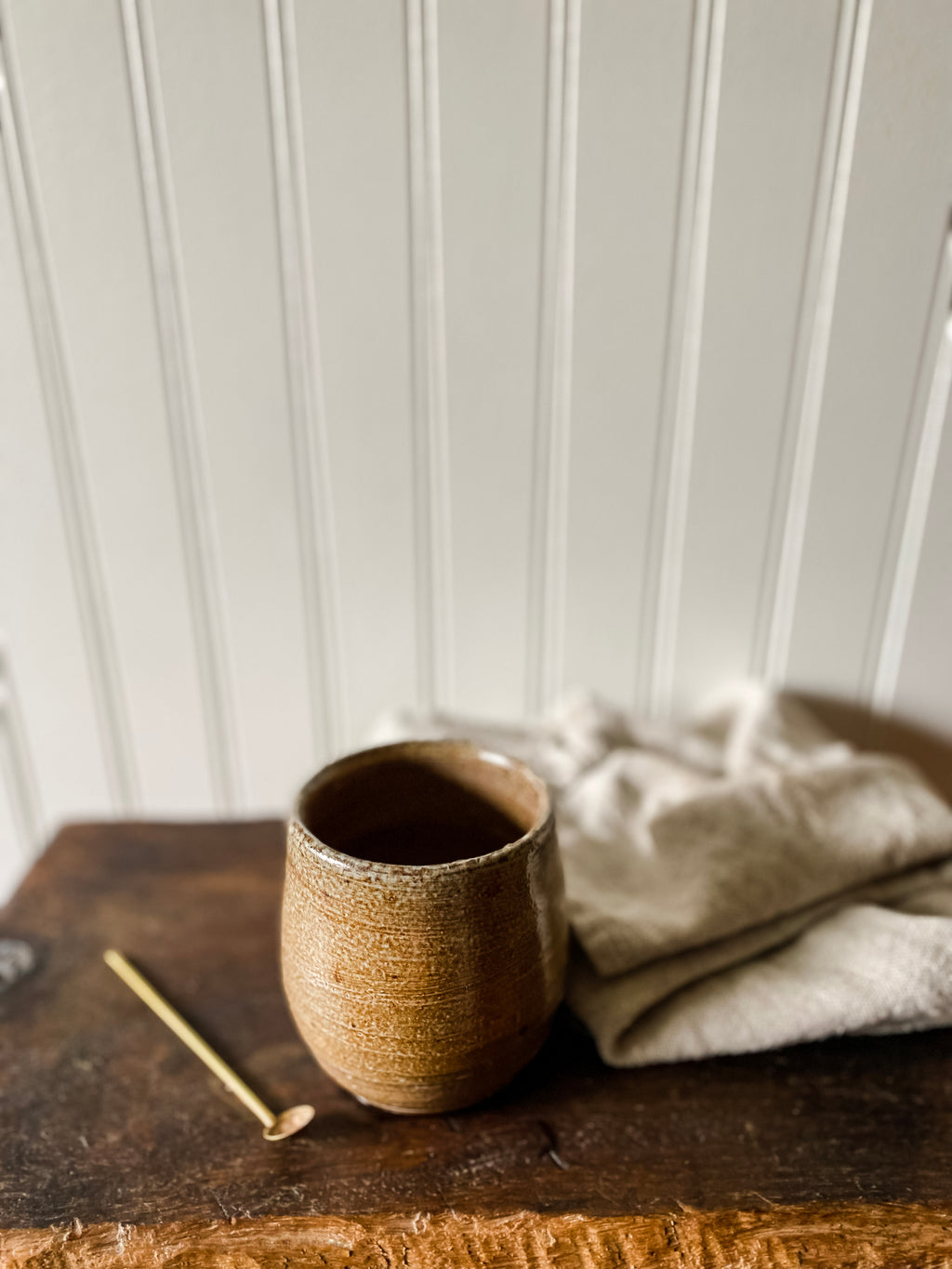 Earth-Toned Studio Pottery Cup