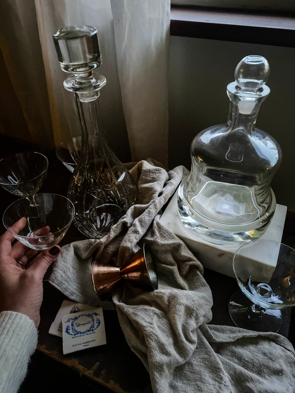 Bell-Shaped Glass Decanter