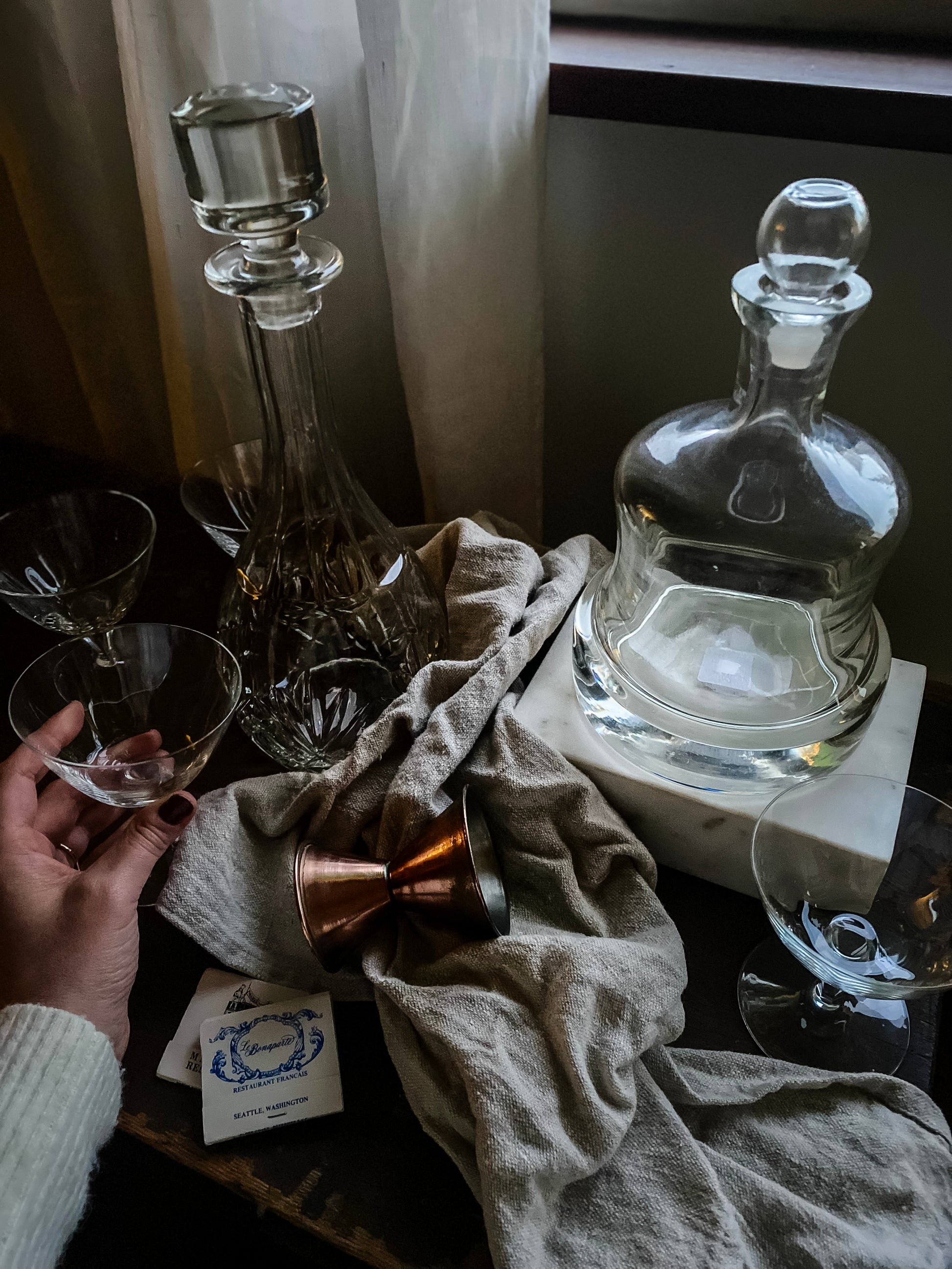 Bell-Shaped Glass Decanter