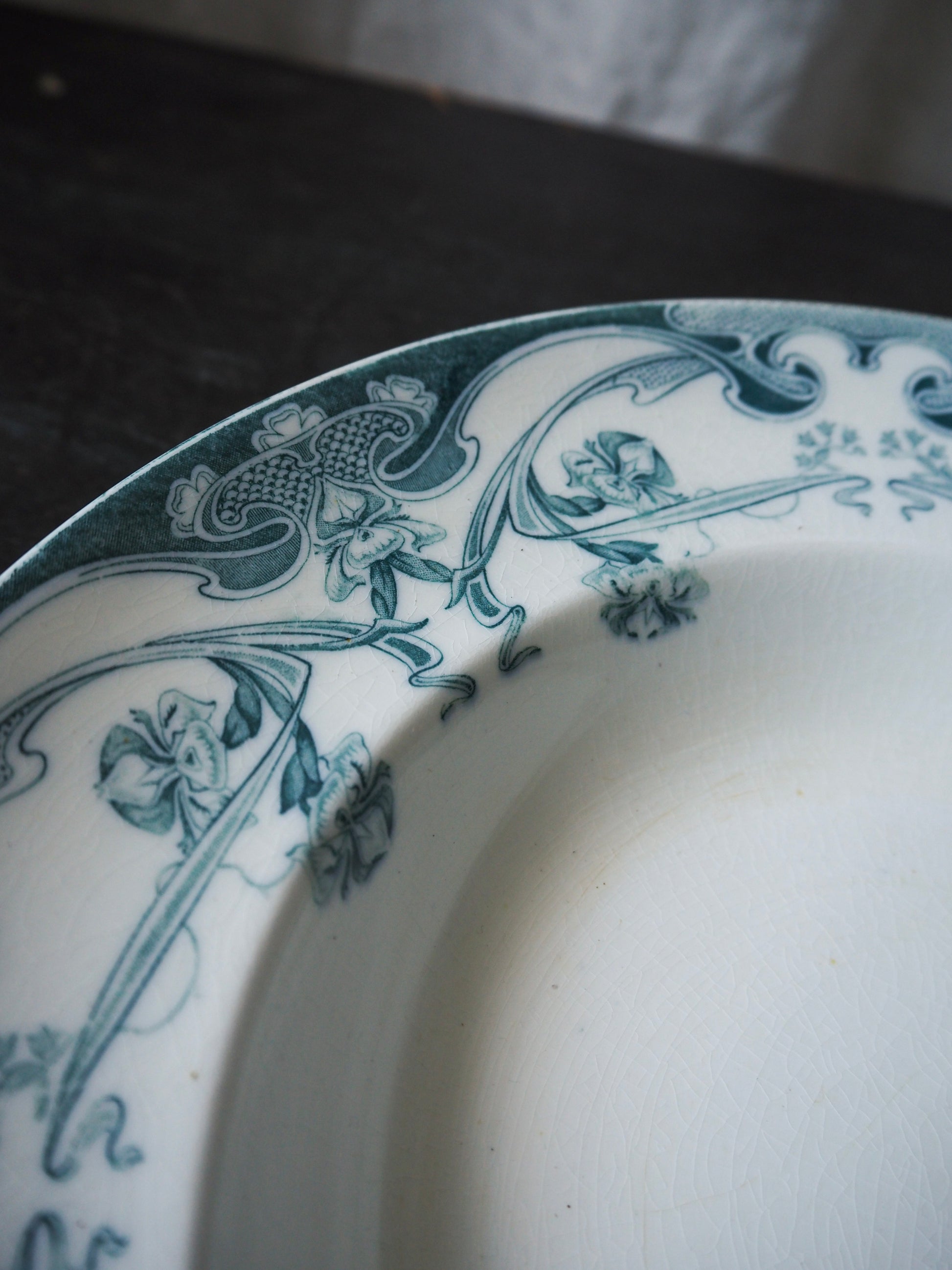 Staffordshire Burslem England Iris Soup Bowl