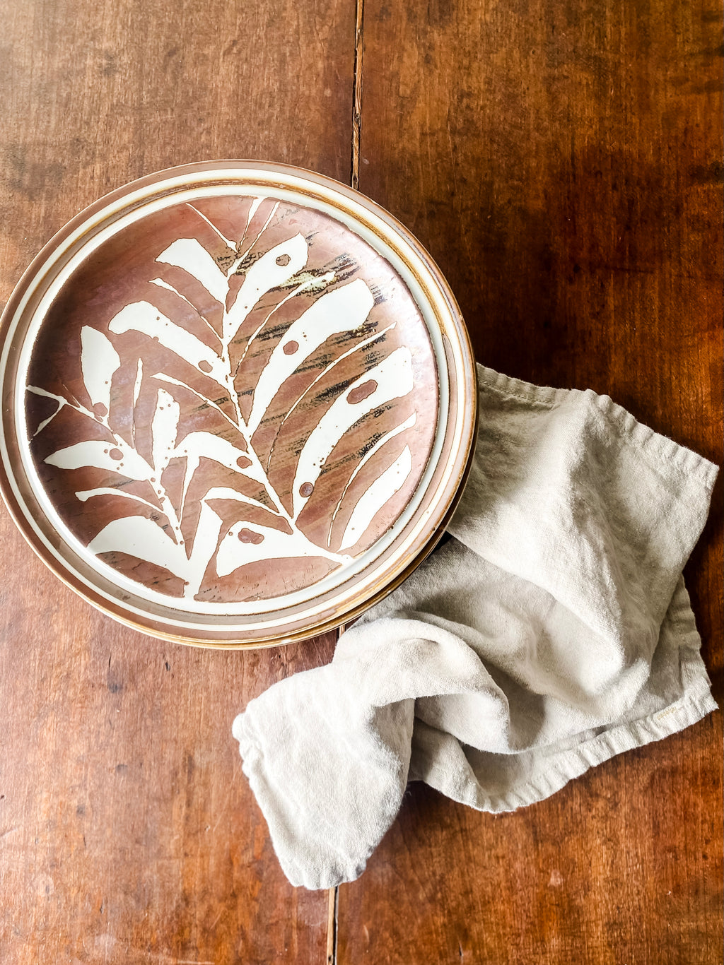 Independence Stoneware 1970s Taos Plates, set of four