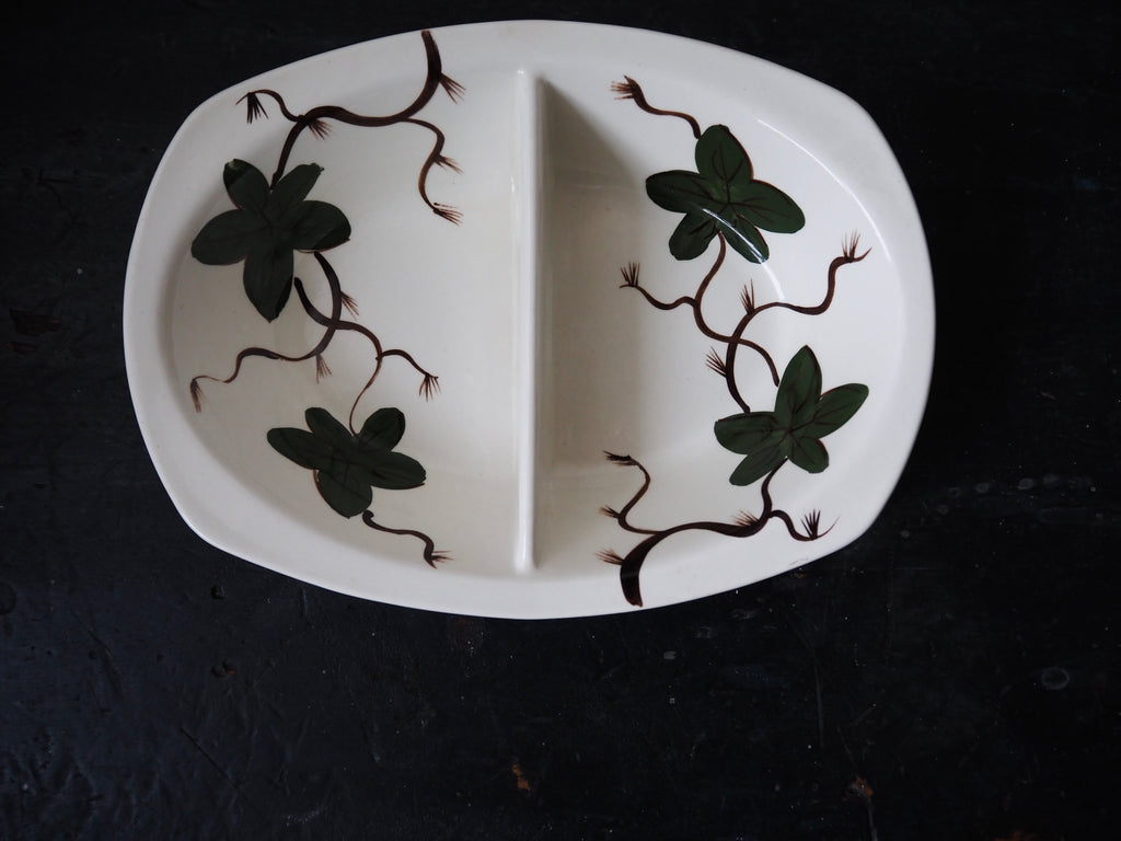 1950s Staffordshire Porcelain "Cottage Ivy" Dish