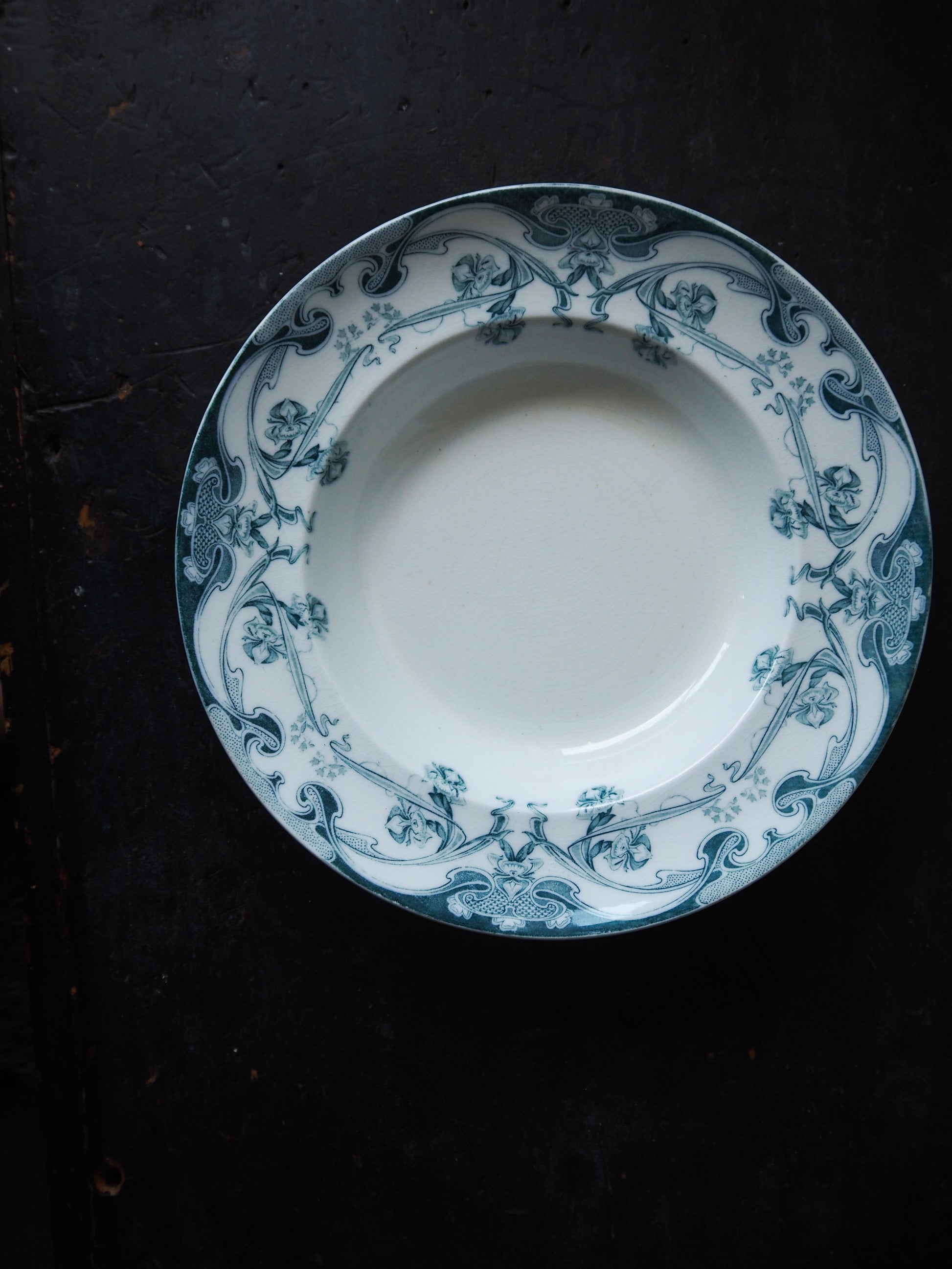 Staffordshire Burslem England Iris Soup Bowl