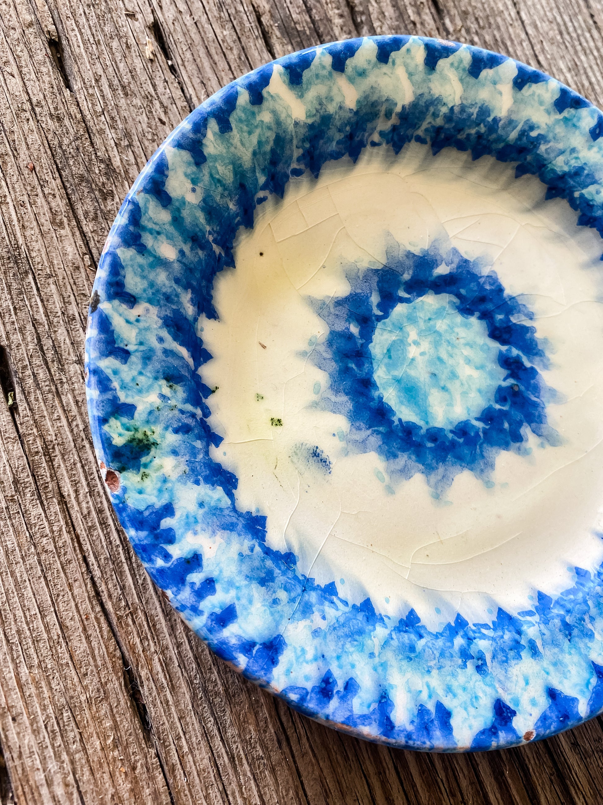 Antique Spongeware Dish