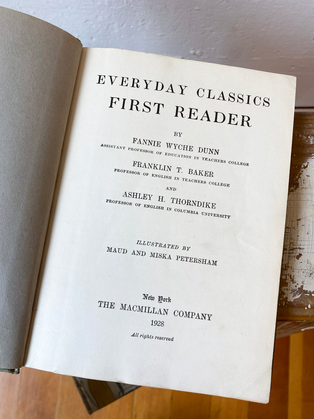 Early Edition of Everyday Classics First Reader, 1928