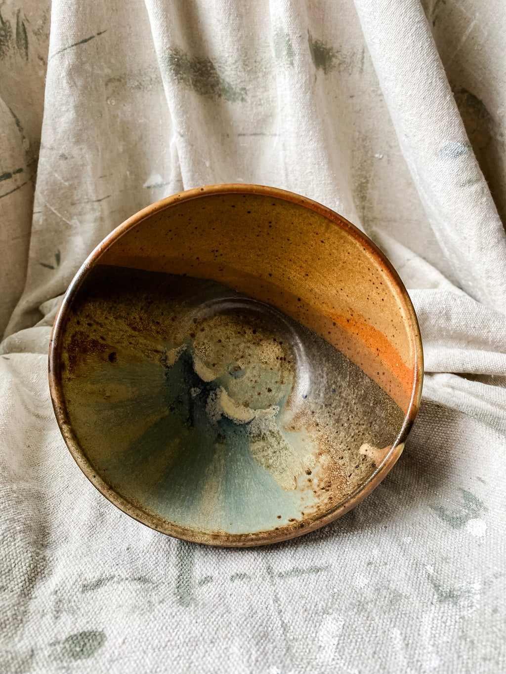 Matte Technicolor Glaze Studio Pottery Bowl