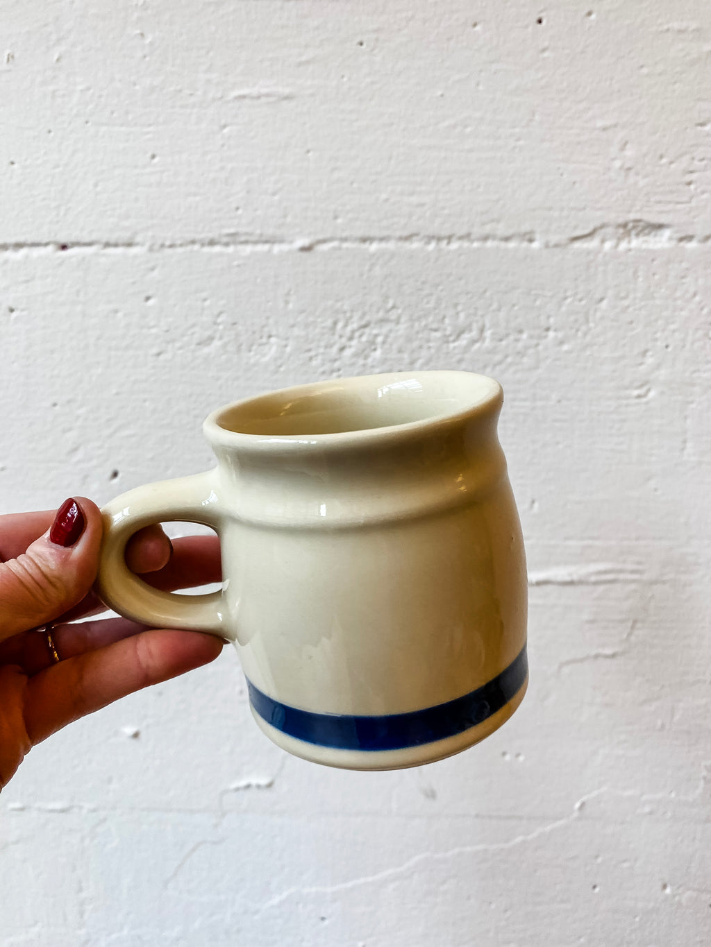 Blue Stripe Stoneware Mug