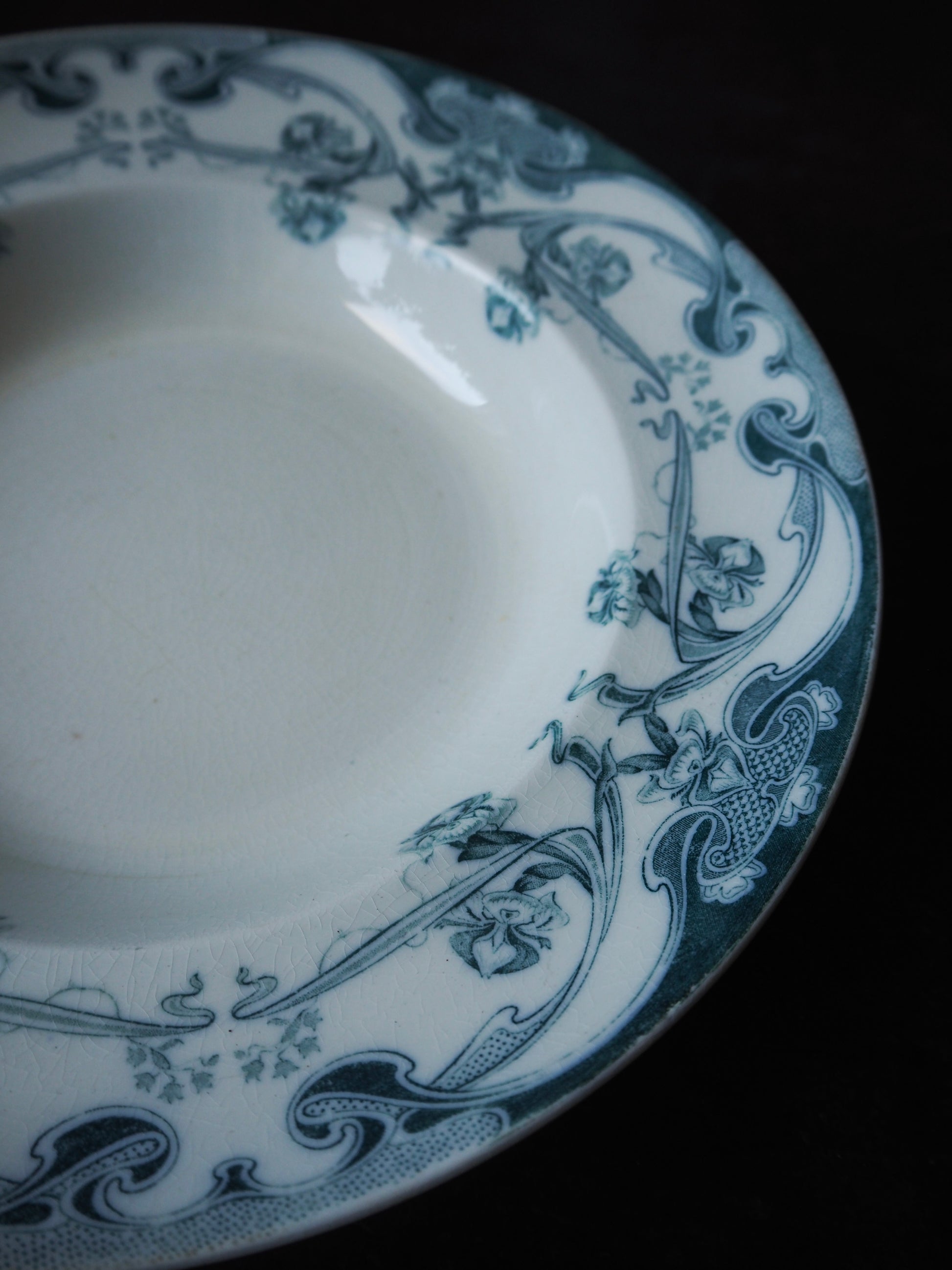 Staffordshire Burslem England Iris Soup Bowl