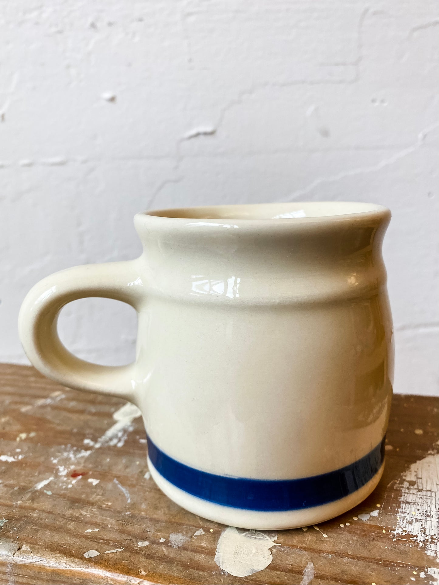 Blue Stripe Stoneware Mug