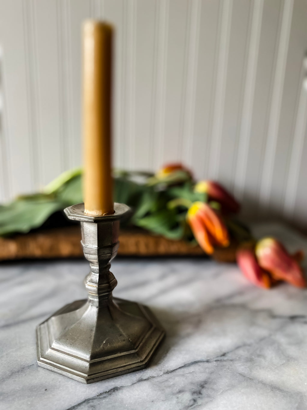Pewter Octette Candlestick