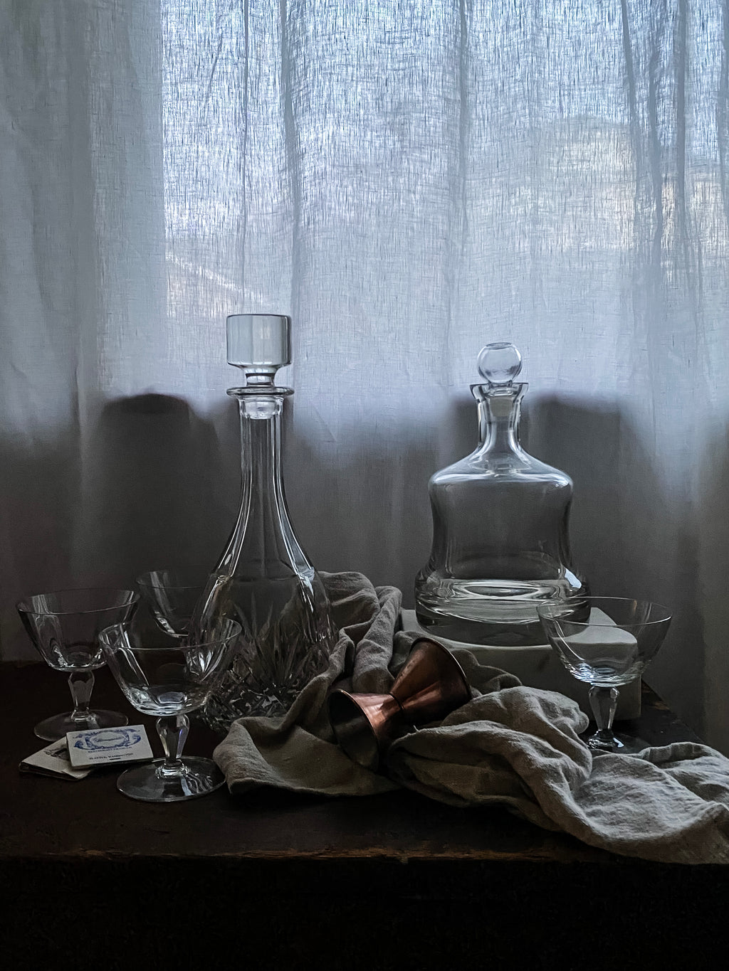 Bell-Shaped Glass Decanter