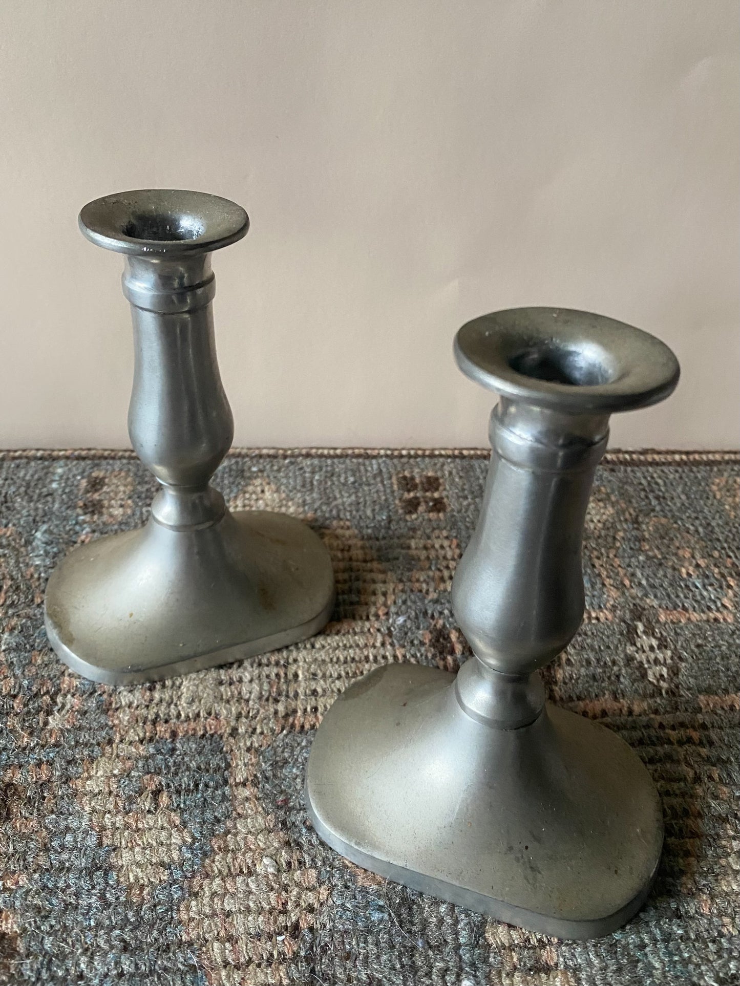 Williamsburg Stieff Pewter Candlestick Pair