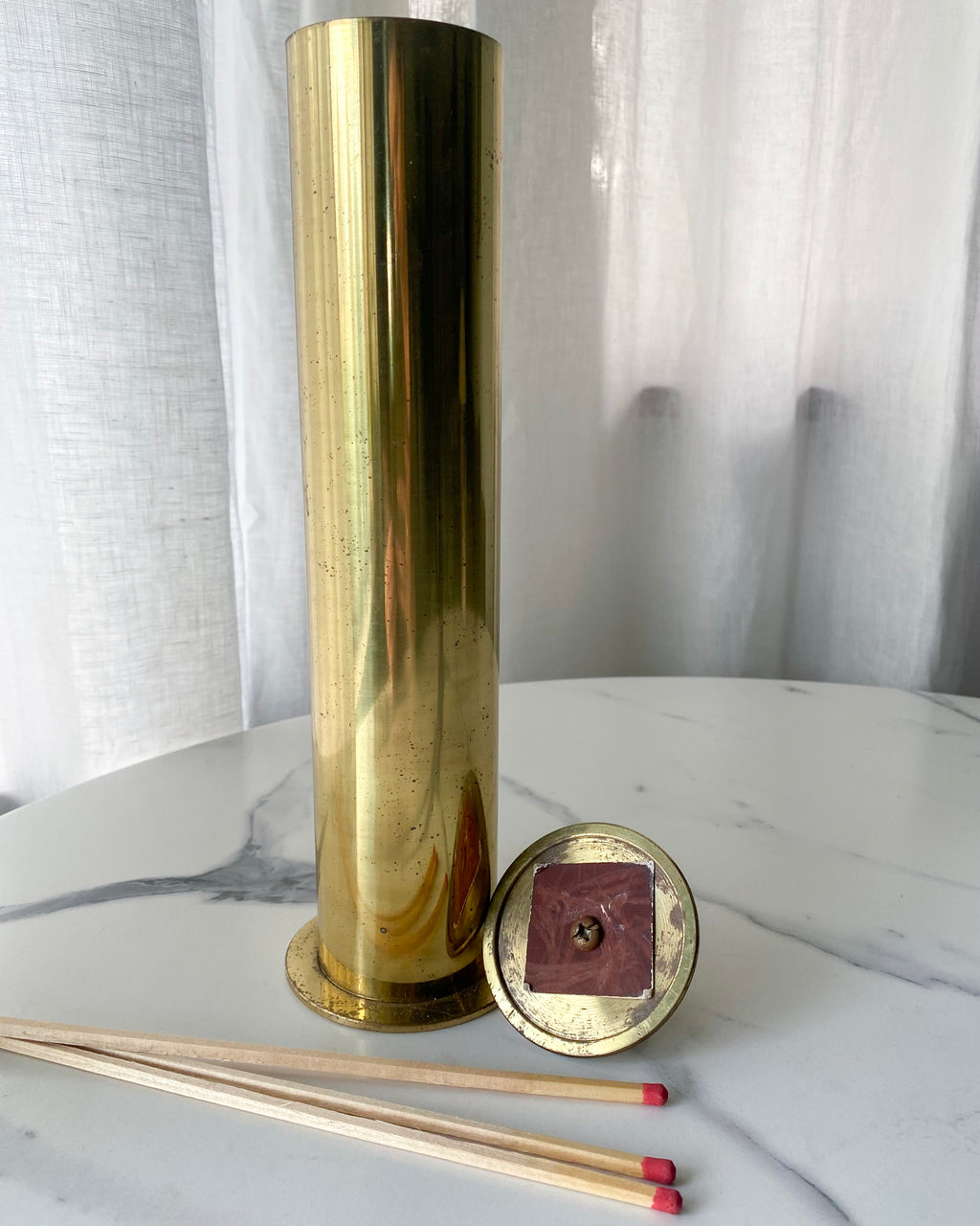 Brass Long Matchstick Holder