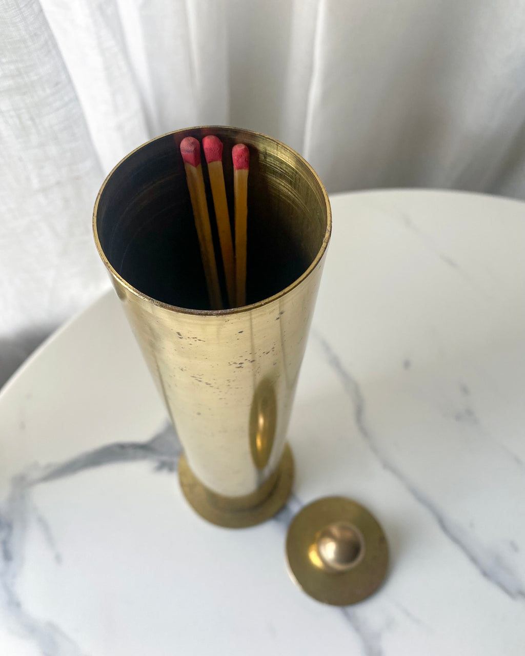 Brass Long Matchstick Holder
