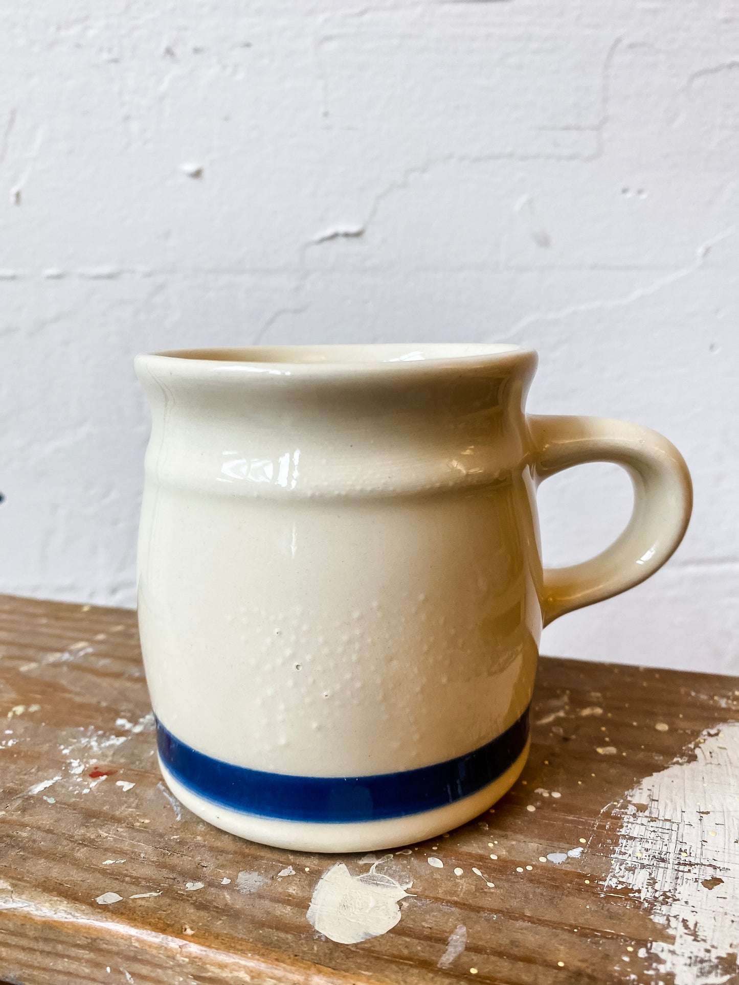Blue Stripe Stoneware Mug