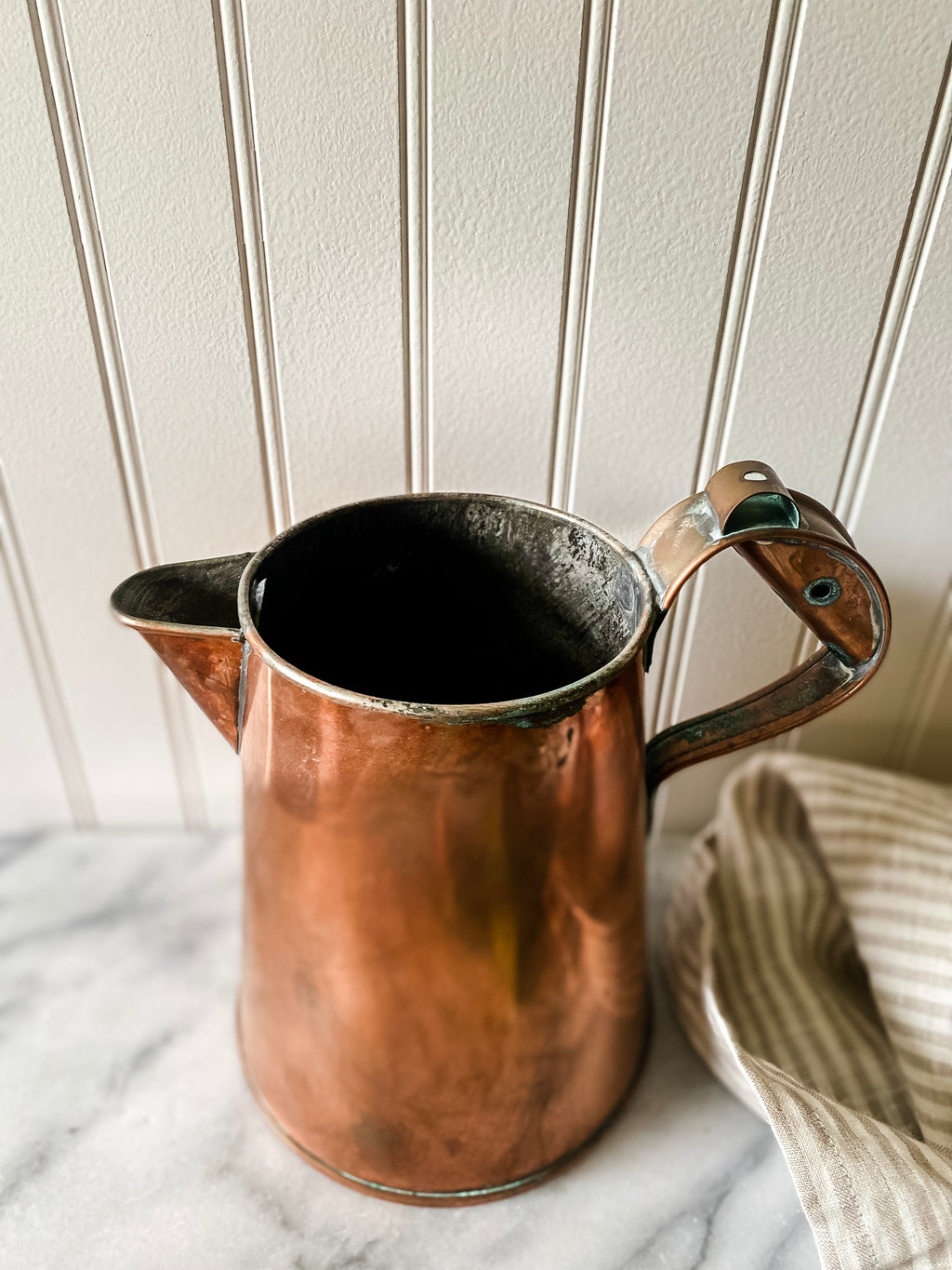 Antique Copper Kettle with Lid
