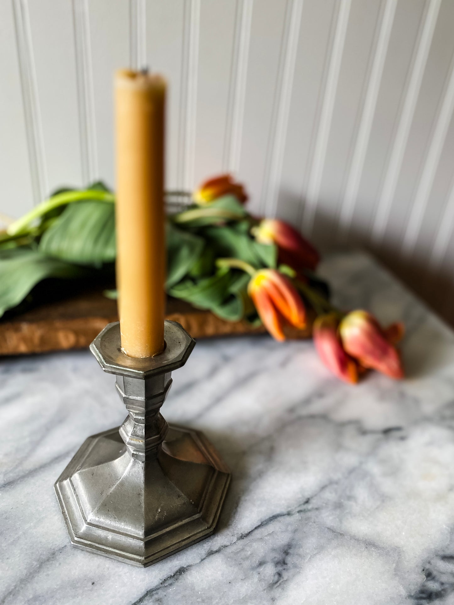 Pewter Octette Candlestick