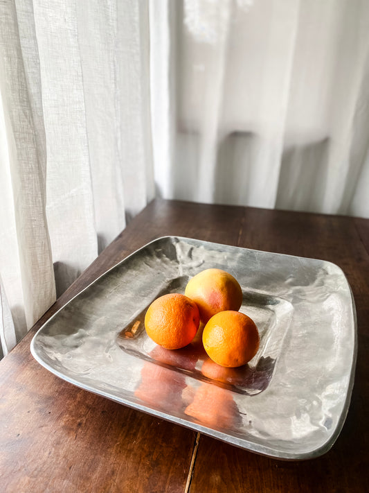 Modernist Pewter Square Tray